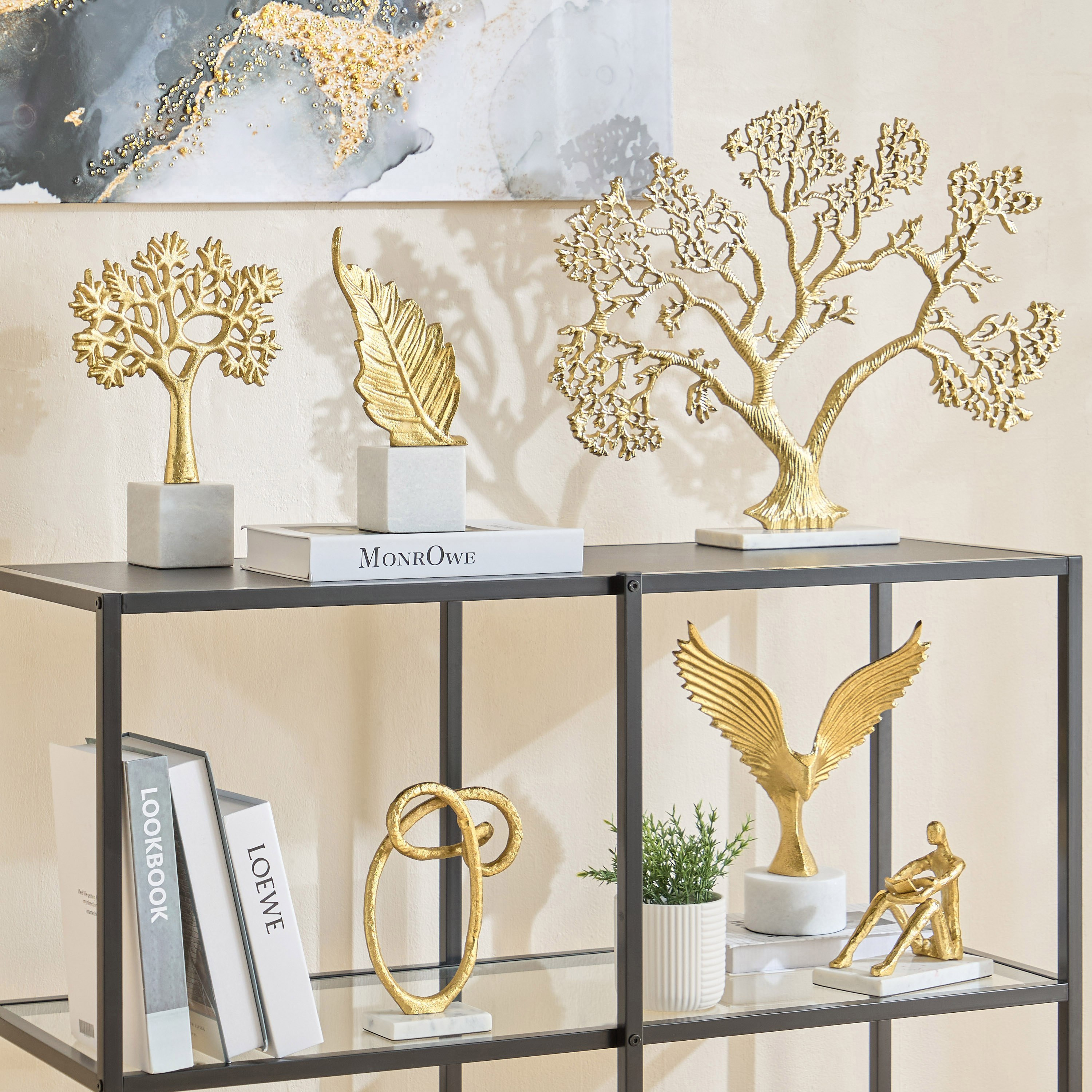 زينة ديكور ألومنيوم بتصميم شجرة من ستافورد ليف - 22.5x8x32 سم-hbxhomeware-homedecor-figurinesandornaments-image-4