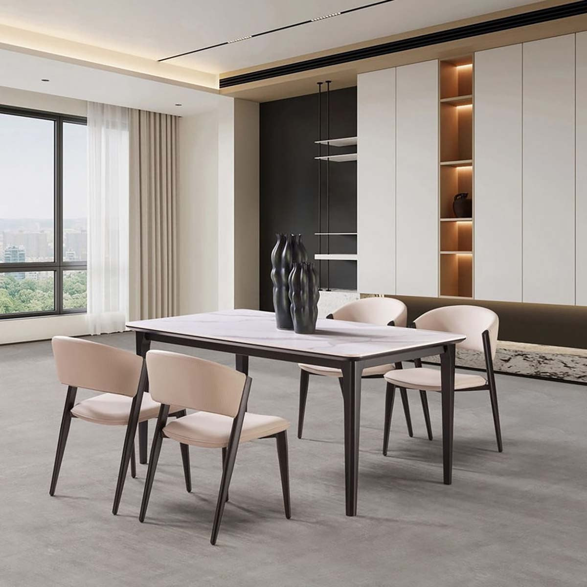 Valeria 6-Seater Sintered Stone Top Dining Table With Solid Wood Base-hbxdiningroom-diningtablesandsets-diningtables-sixseater-image-9