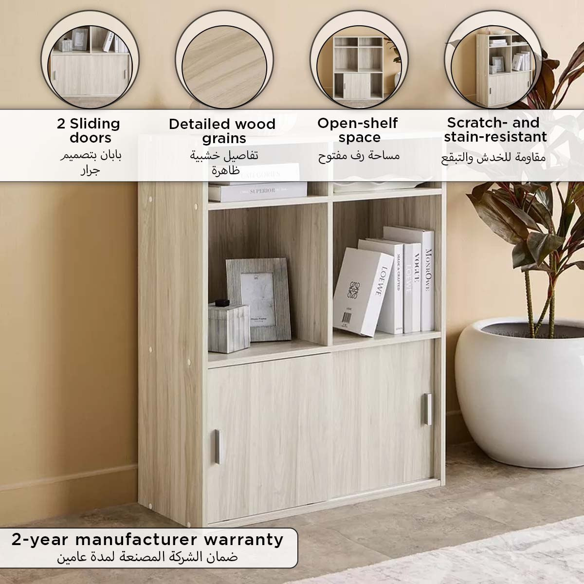 Libra 2-Door Sliding Multipurpose Cabinet with 2 Shelves-hbxfurniture-diningroom-buffetsandsideboards-image-13
