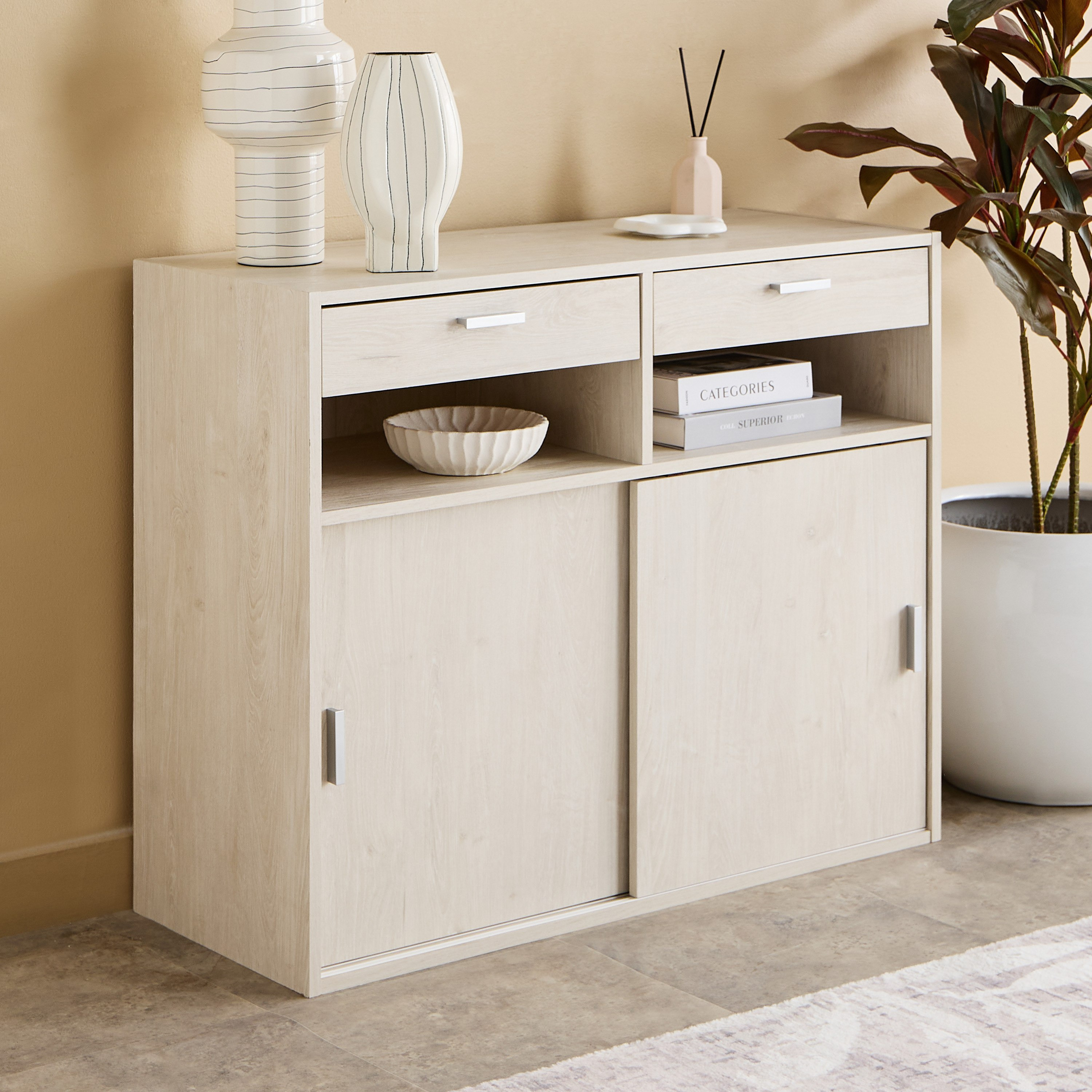 خزانة جانبية بدرجين وبابين انزلاقيين من ليبرا-hbxfurniture-diningroom-buffetsandsideboards-image-1