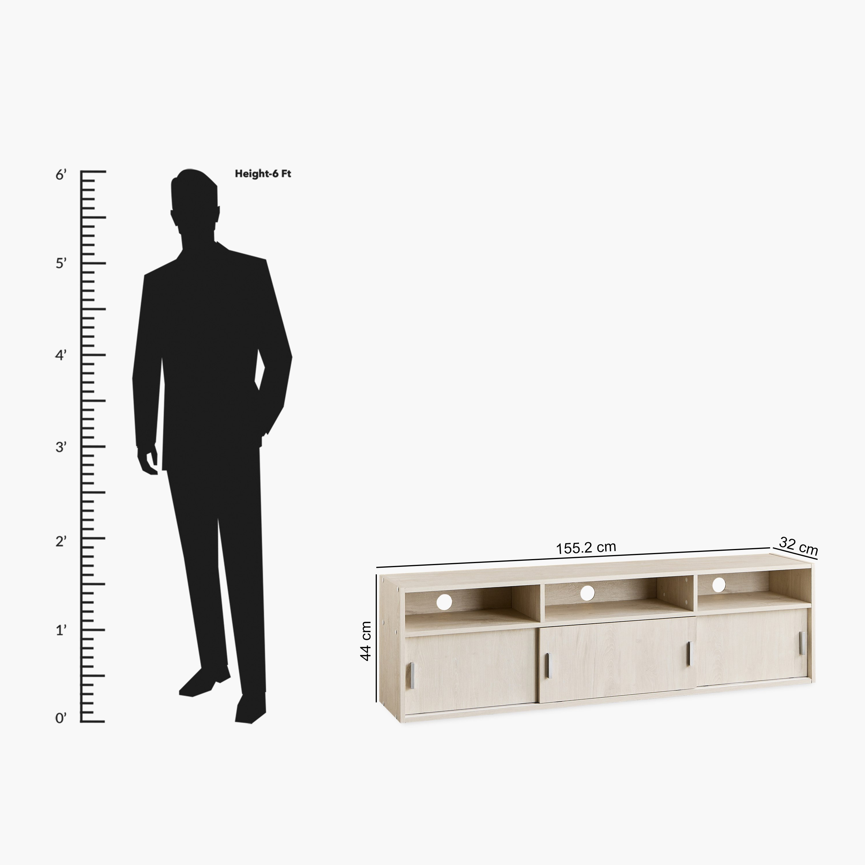 وحدة تلفزيون منخفضة بـ3 أبواب انزلاقية للأجهزة حتى 65 بوصة من ليبرا-hbxlivingroom-mediaunitsandstorage-tvunits-image-16