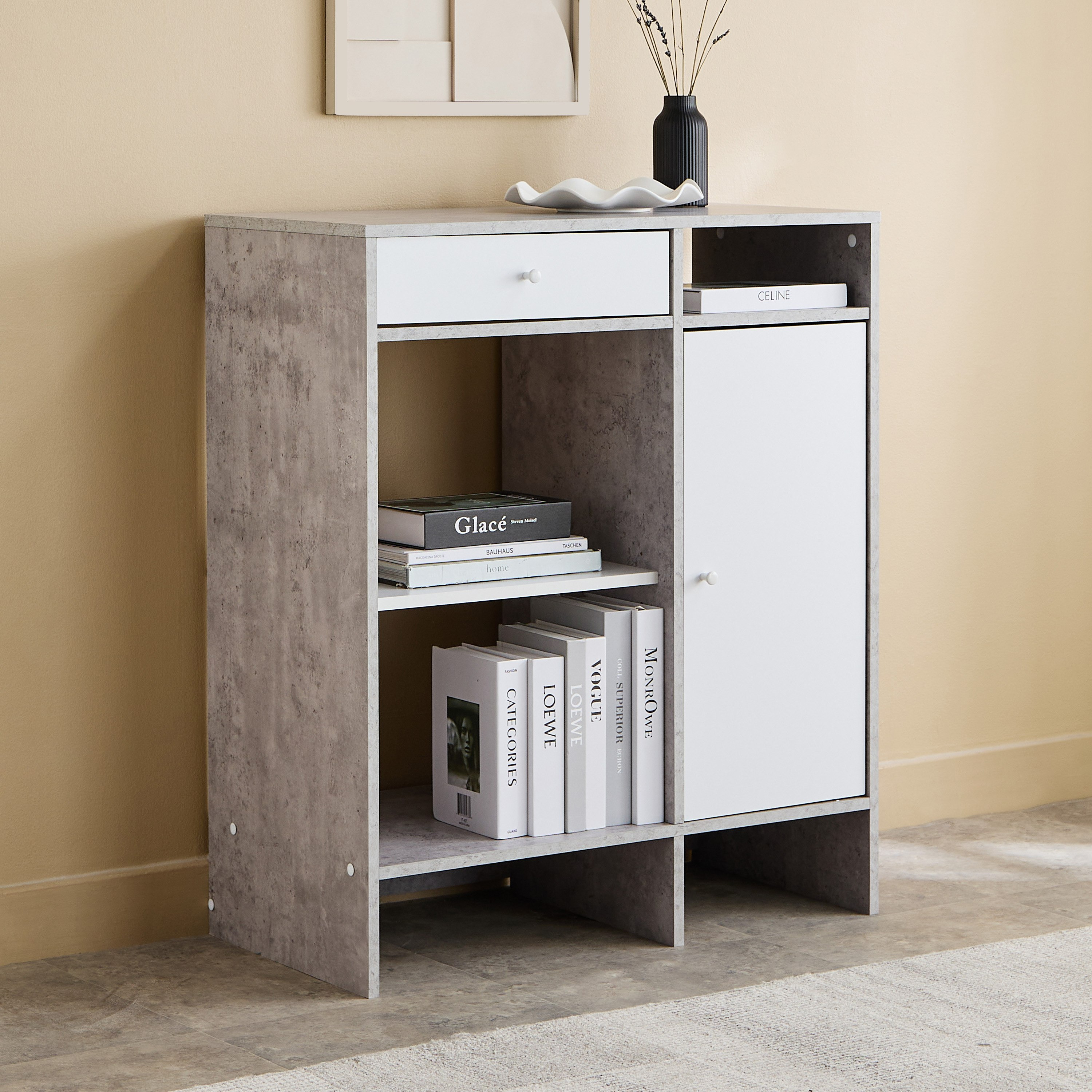 Bruno Patara 1-Door Multipurpose Cabinet with 1 Drawer-hbxfurniture-diningroom-buffetsandsideboards-image-1