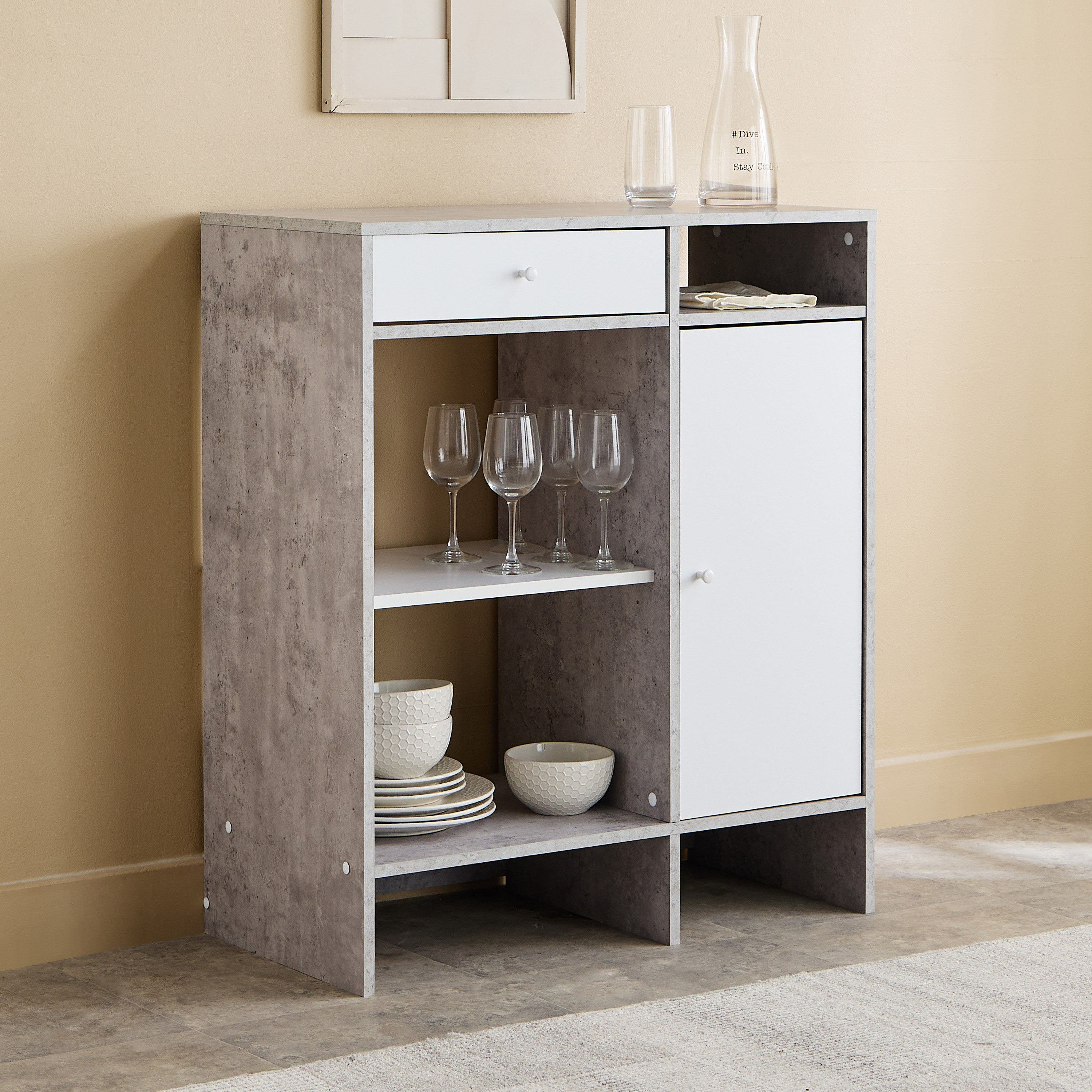 Bruno Patara 1-Door Multipurpose Cabinet with 1 Drawer-hbxfurniture-diningroom-buffetsandsideboards-image-2