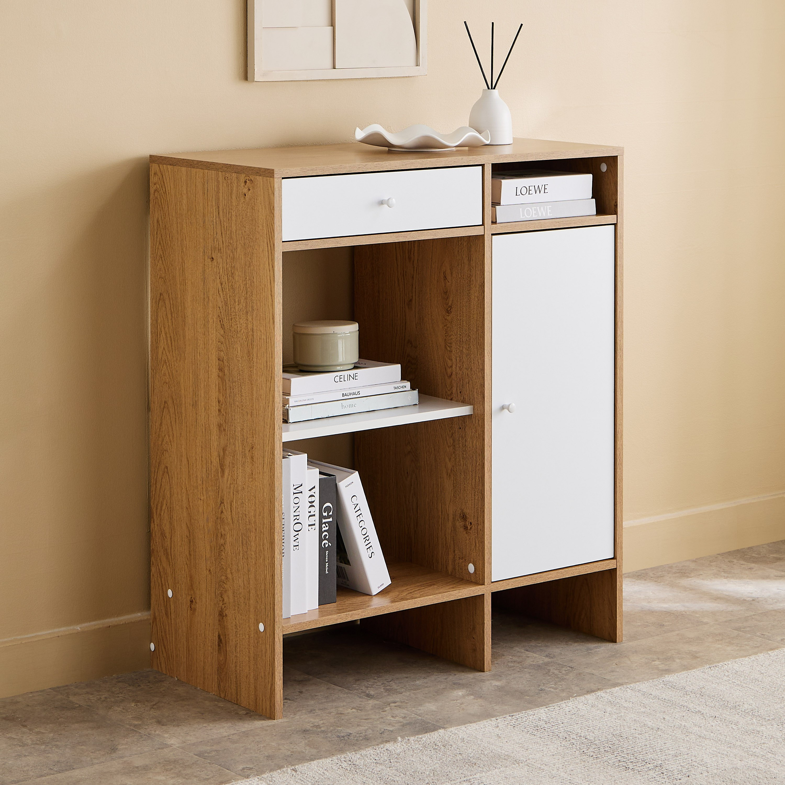 Bruno Alford 1-Door Multipurpose Cabinet with 1 Drawer-hbxfurniture-diningroom-buffetsandsideboards-image-1