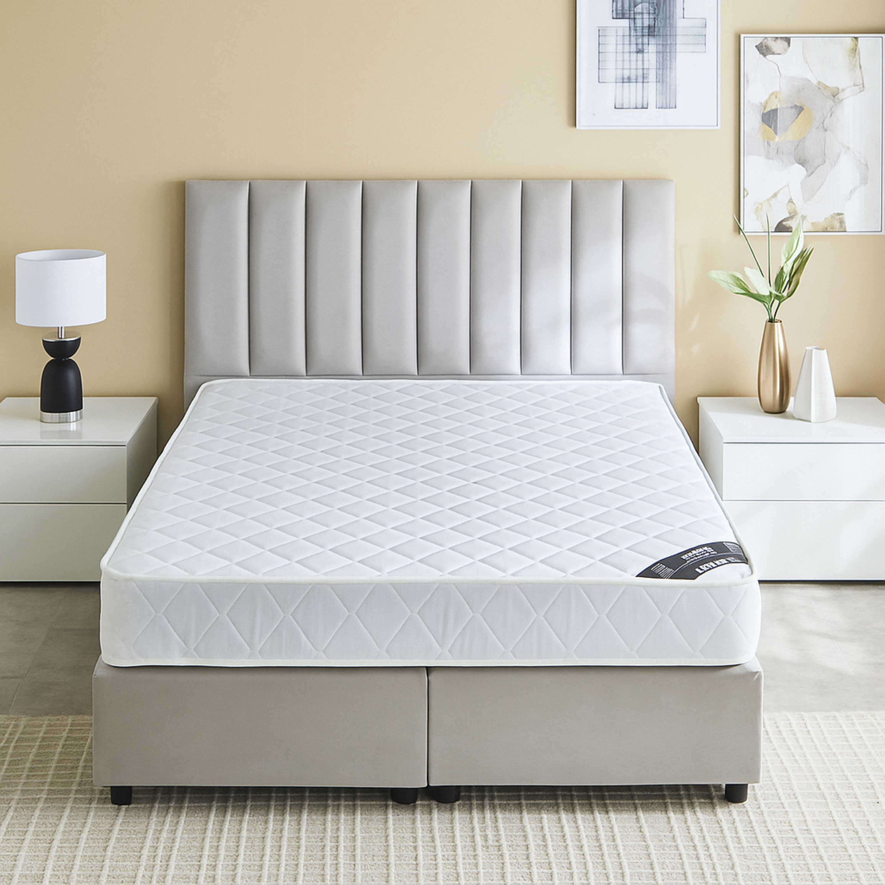 مرتبة كوين بنوابض حلزونية عالية المرونة من آي برايم نكست - 140×200×20 سم-hbxbedroom-mattresses-queen-image-2