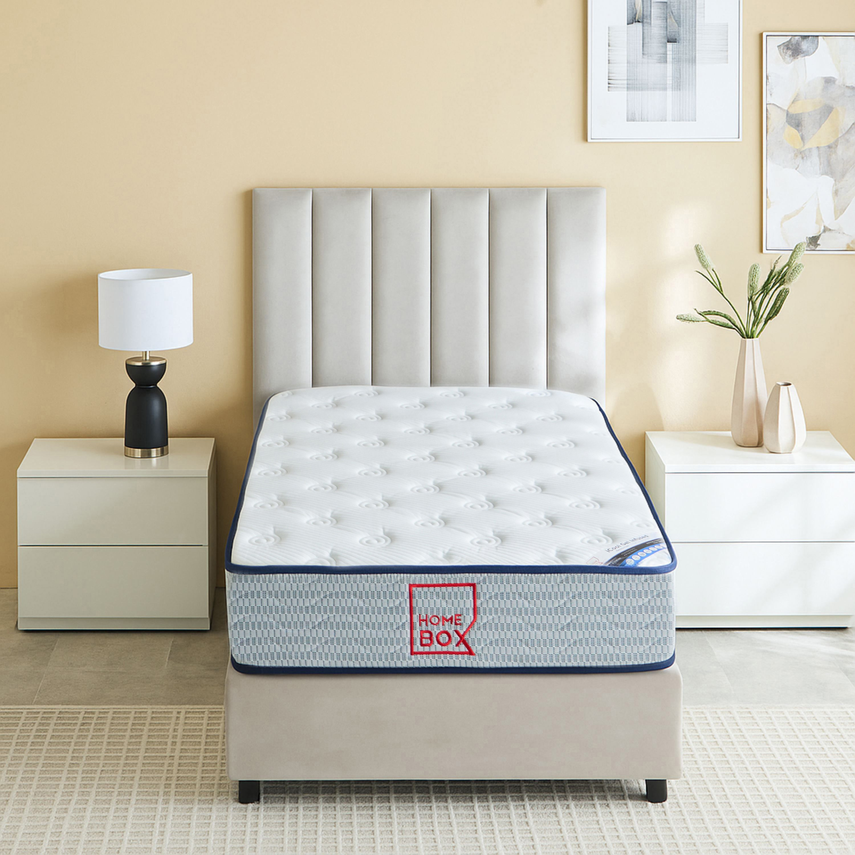iNew Cool Gel Infused Memory Foam Pocket Spring Twin Mattress - 120x200x25 cm-hbxfurniture-mattresses-twin-image-2