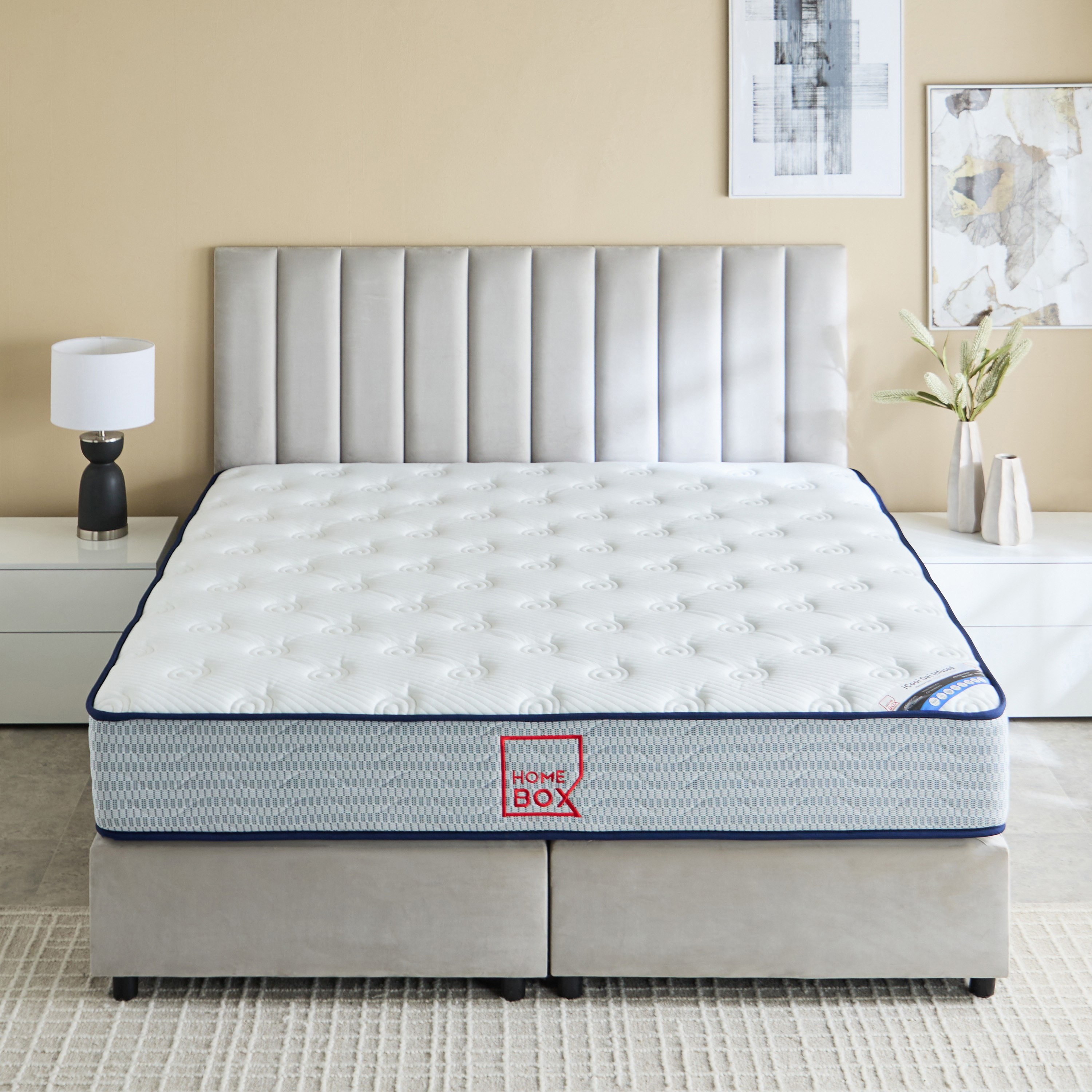 iCool Gel Infused Memory Foam Pocket Spring King Mattress - 180x200x25 cm-hbxfurniture-mattresses-king-image-2