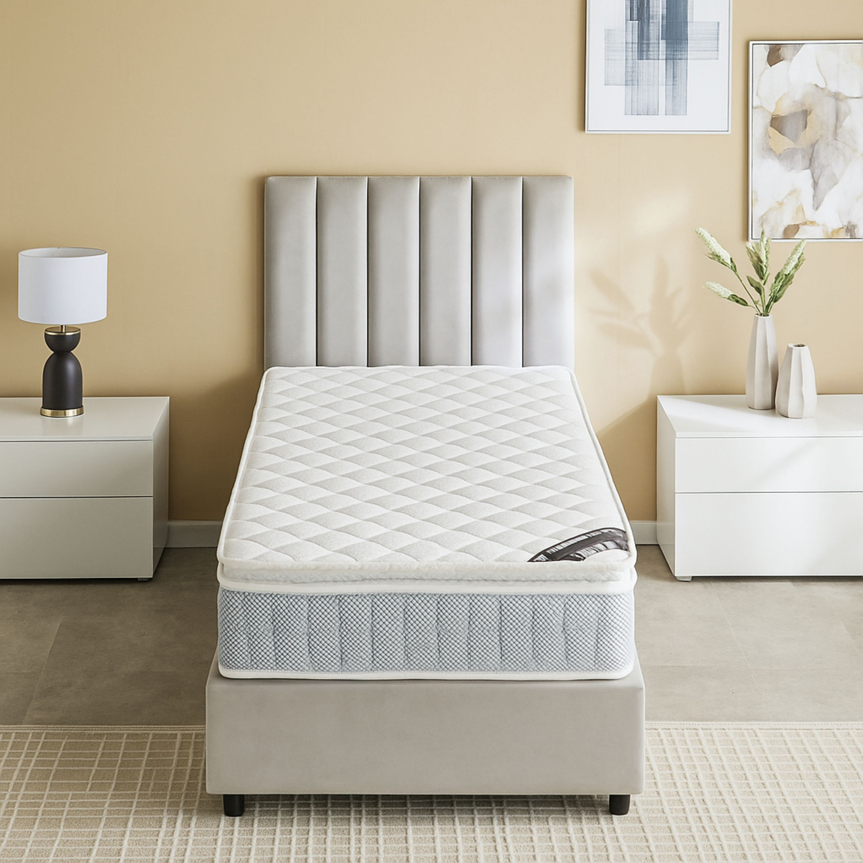 iGrandeur Rest Pillow Top Spring Twin Mattress - 120x200x30 cm-hbxfurniture-mattresses-twin-image-2