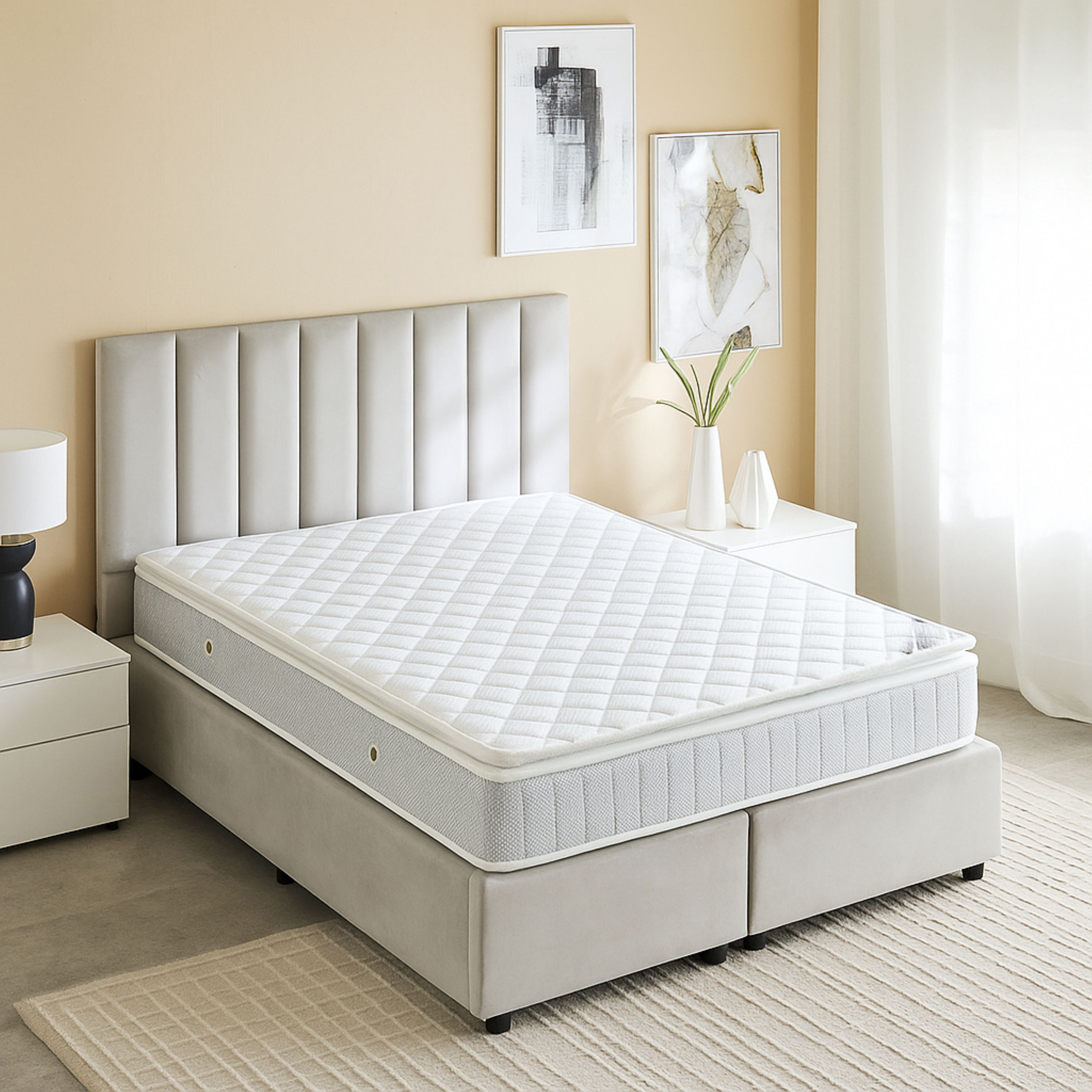 iGrandeur Rest Pillow Top Spring Queen Mattress - 140x200x30 cm-PROMO_HB_KSA_HBX10_190925-image-3