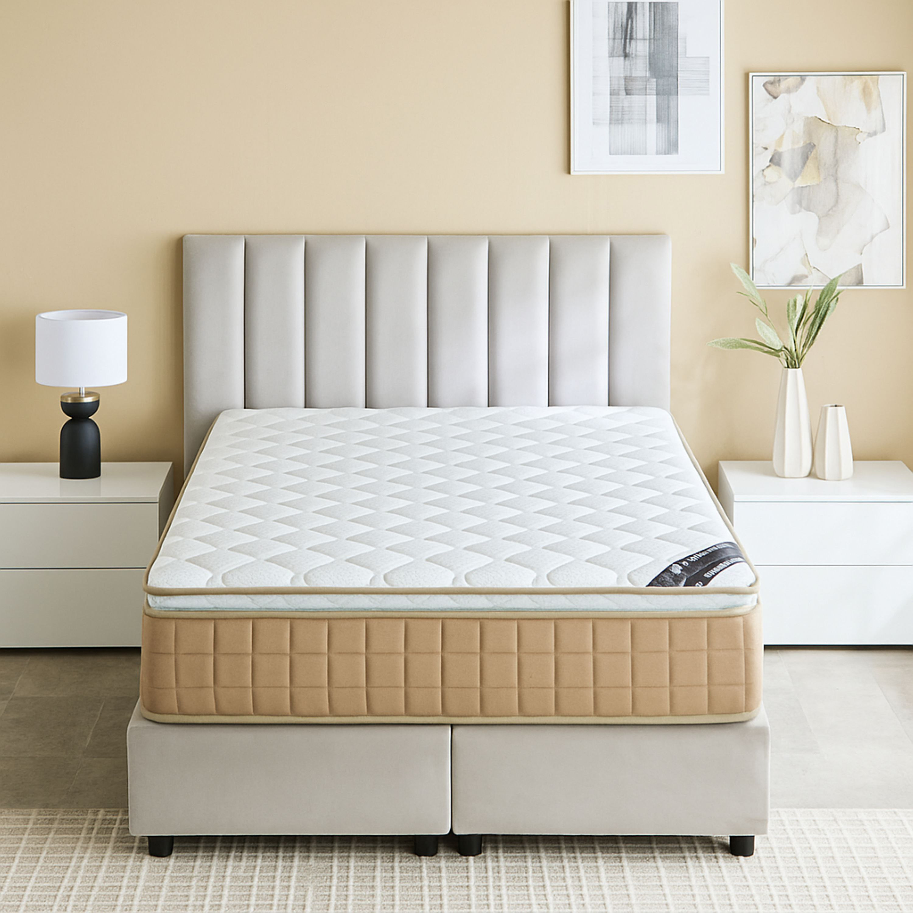 مرتبة كوين بإسفنج مشكّل عالي المرونة ونوابض جيبية من آي بلاش - 140x200x30 سم-hbxbedroom-mattresses-queen-image-2