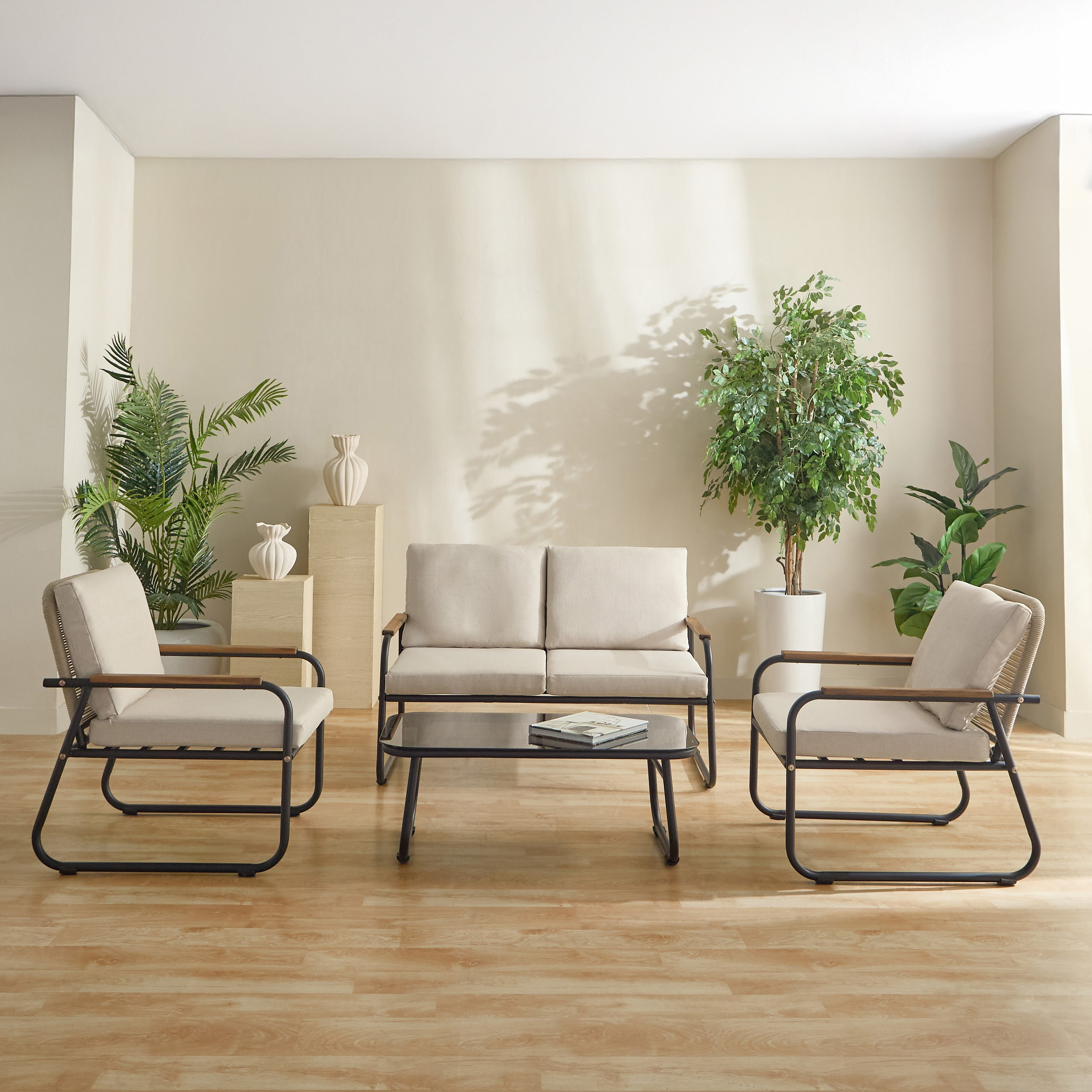 طقم كنب للأماكن الخارجية 2+1+1 مع طاولة قهوة ووسائد من فيرا دالاس-hbxoutdoor-hbxoutdoorfurniture-sofasets-image-1
