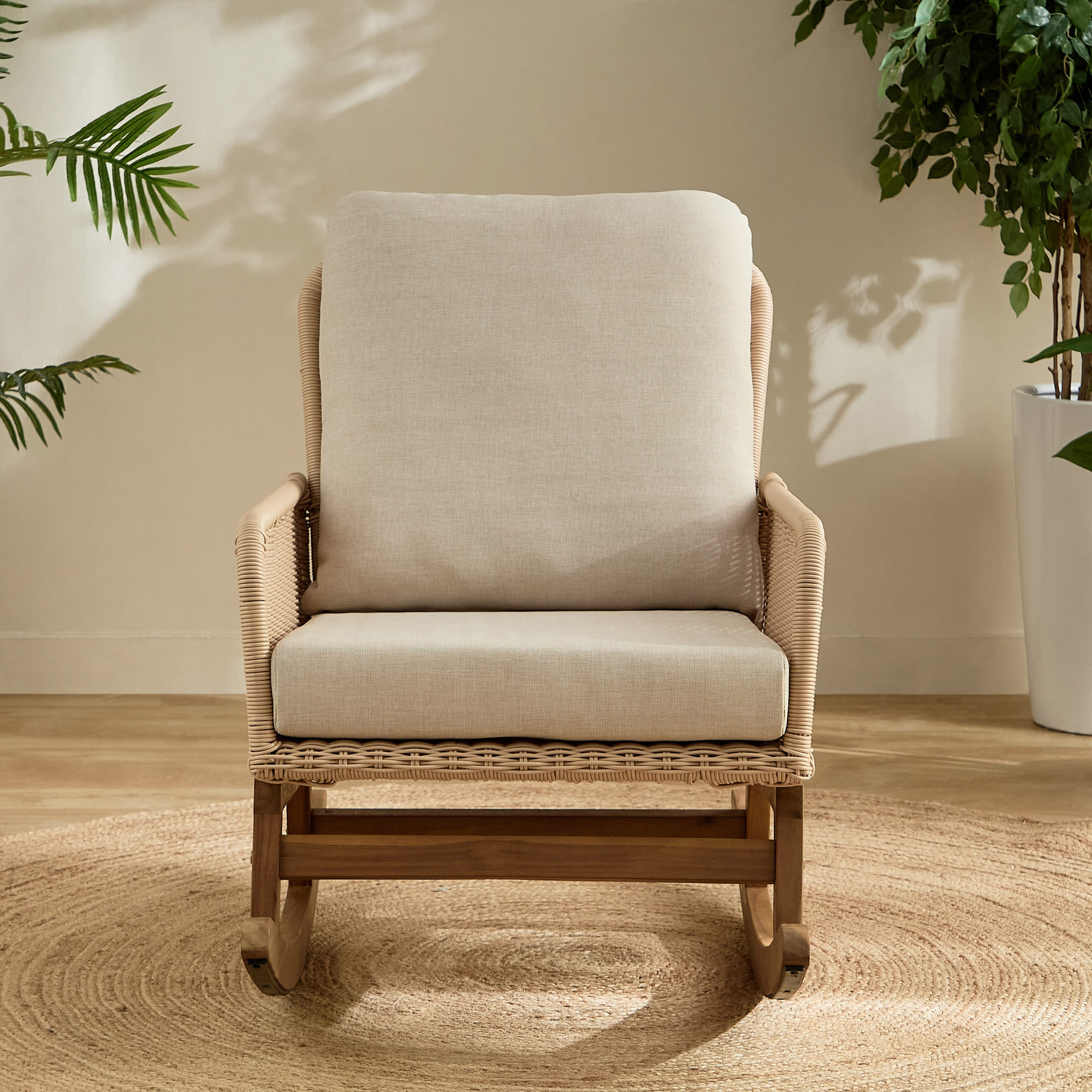 Vera Delta Outdoor Rocking Armchair with Cushion-hbxfurniture-outdoor-swingsandchairs-image-2