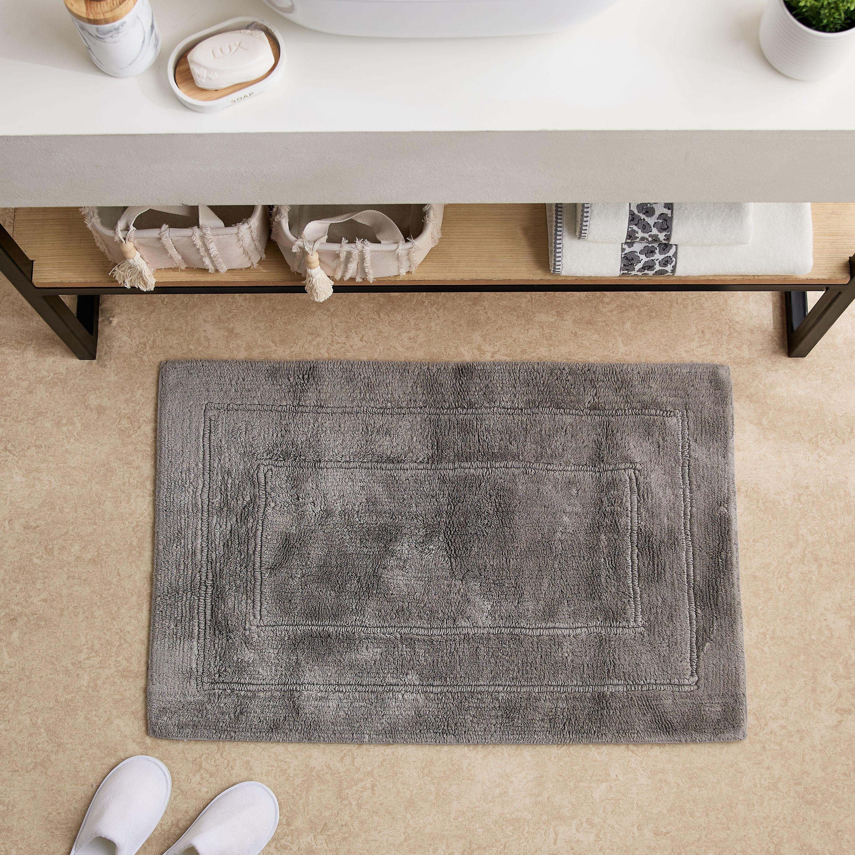Luxy Bliss Daytona Reversible Cotton Bath Mat - 60x90 cm-hbxbedroom-floorcoverings-bathmats-image-1