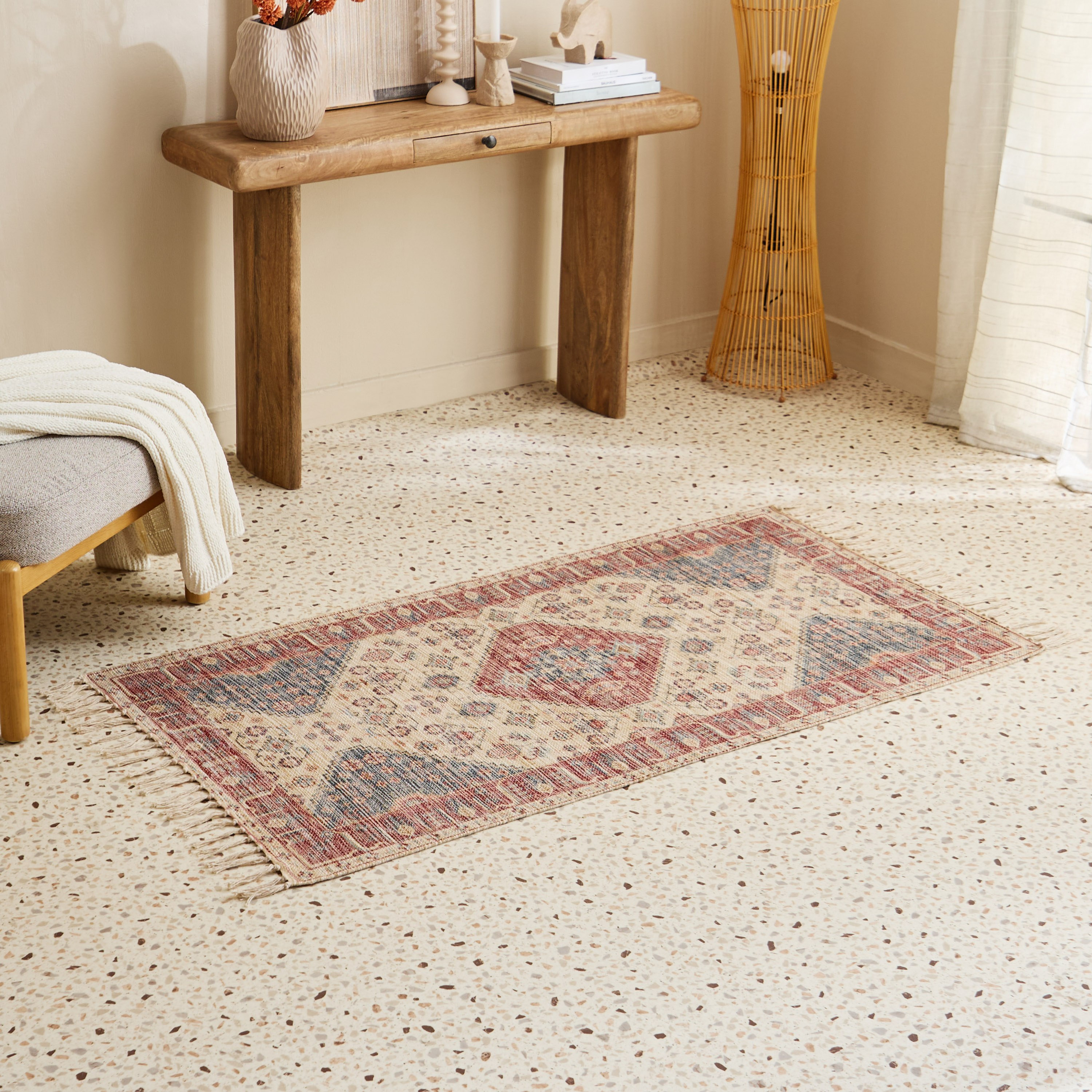 سجادة دوري مصنوعة يدويًا بطبعات من جليمير فيجا  - 80x150 سم-hbxdecorandfurnishings-floorcoverings-rugs-image-1