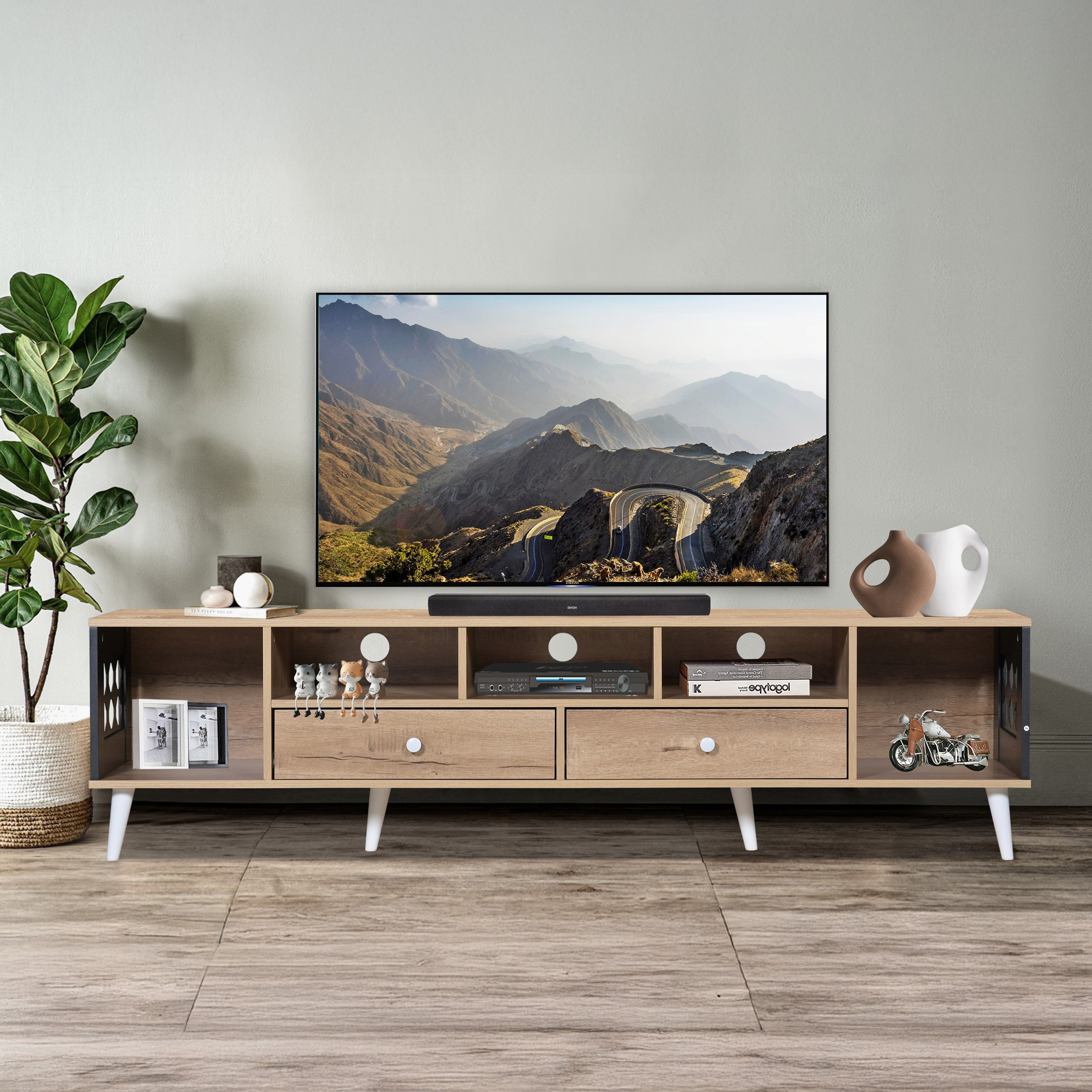 Lenox 1.8 Meter Large TV Unit for TV upto 75 inches-hbxlivingroom-mediaunitsandstorage-tvunits-image-1