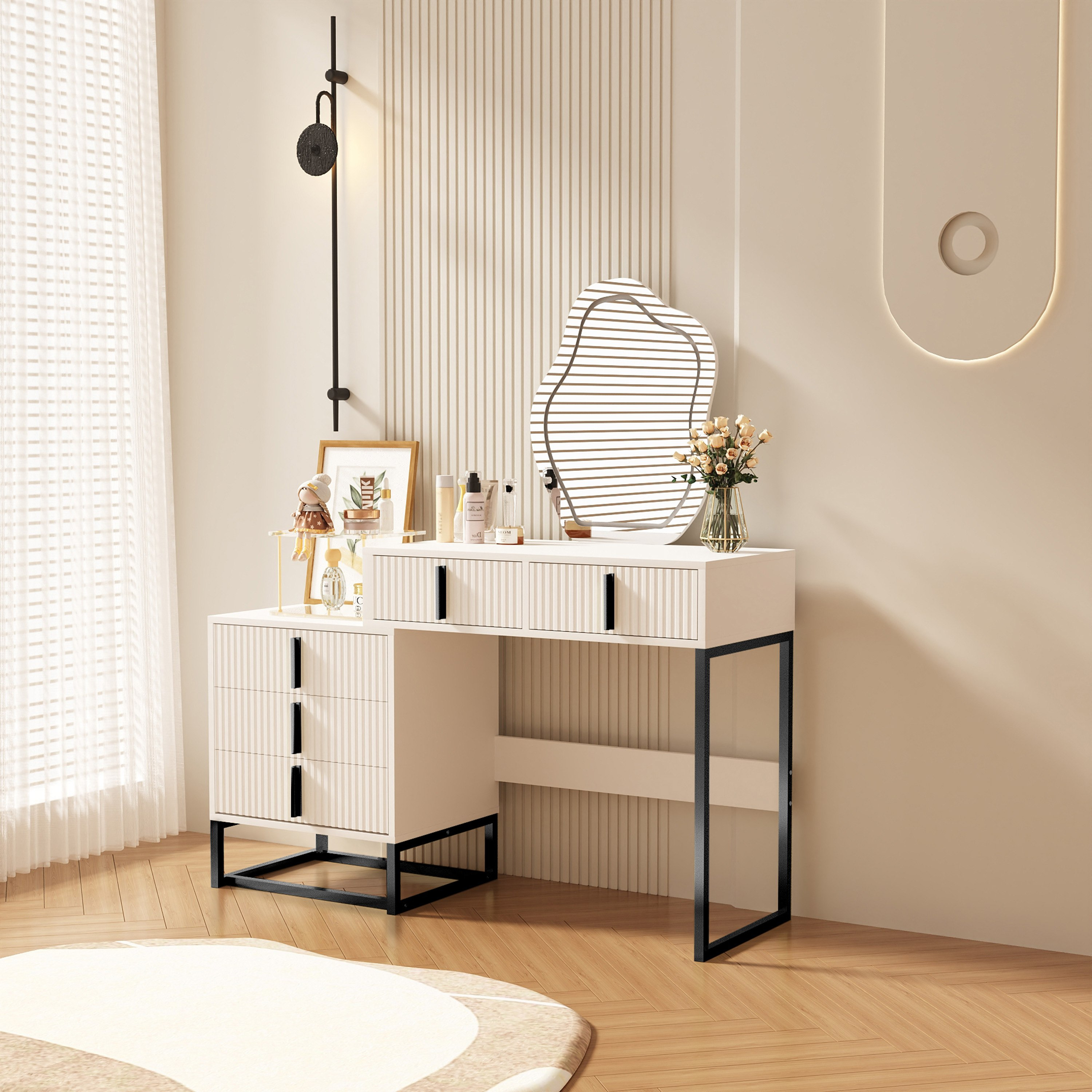 تسريحة بـ5 أدراج مع إضاءة المرآة من أورا-PROMO_HB_UAE_THRESHOLD_Furniture_020426-image-5