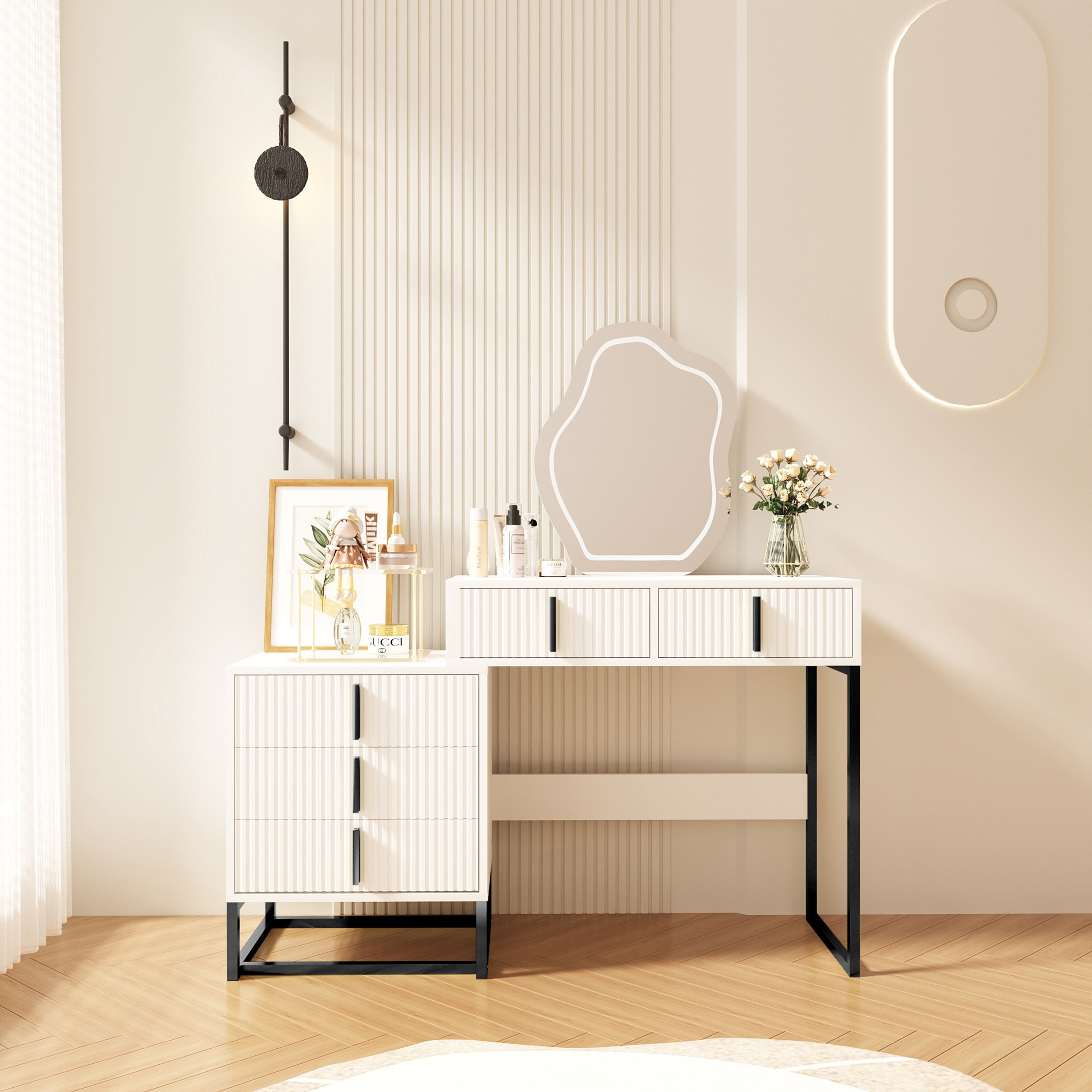 تسريحة بـ5 أدراج مع إضاءة المرآة من أورا-PROMO_HB_UAE_THRESHOLD_Furniture_020426-image-6