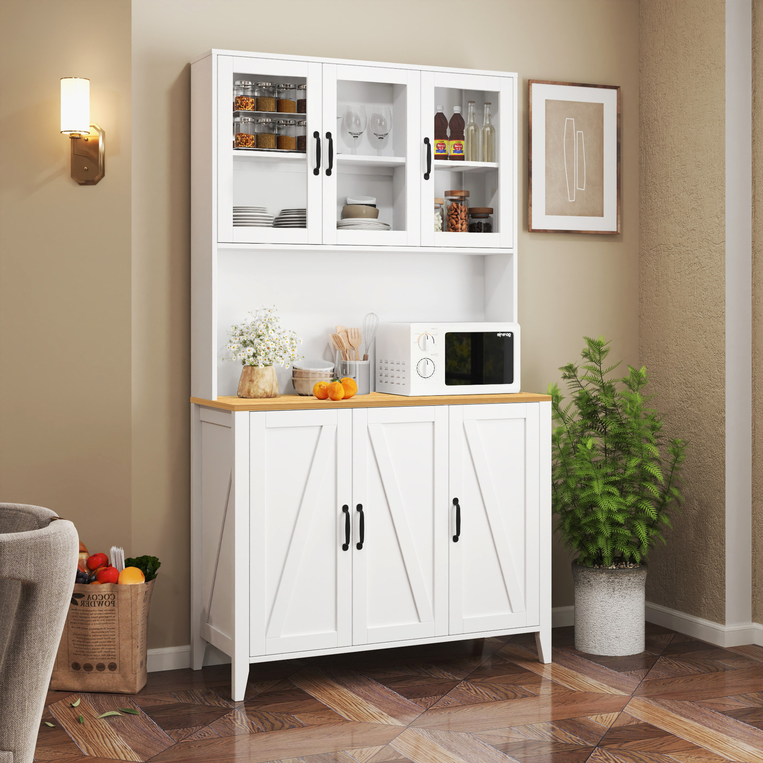 Hampton 6-Door Kitchen Cabinet Coffee Corner-hbxfurniture-diningroom-buffetsandsideboards-image-1