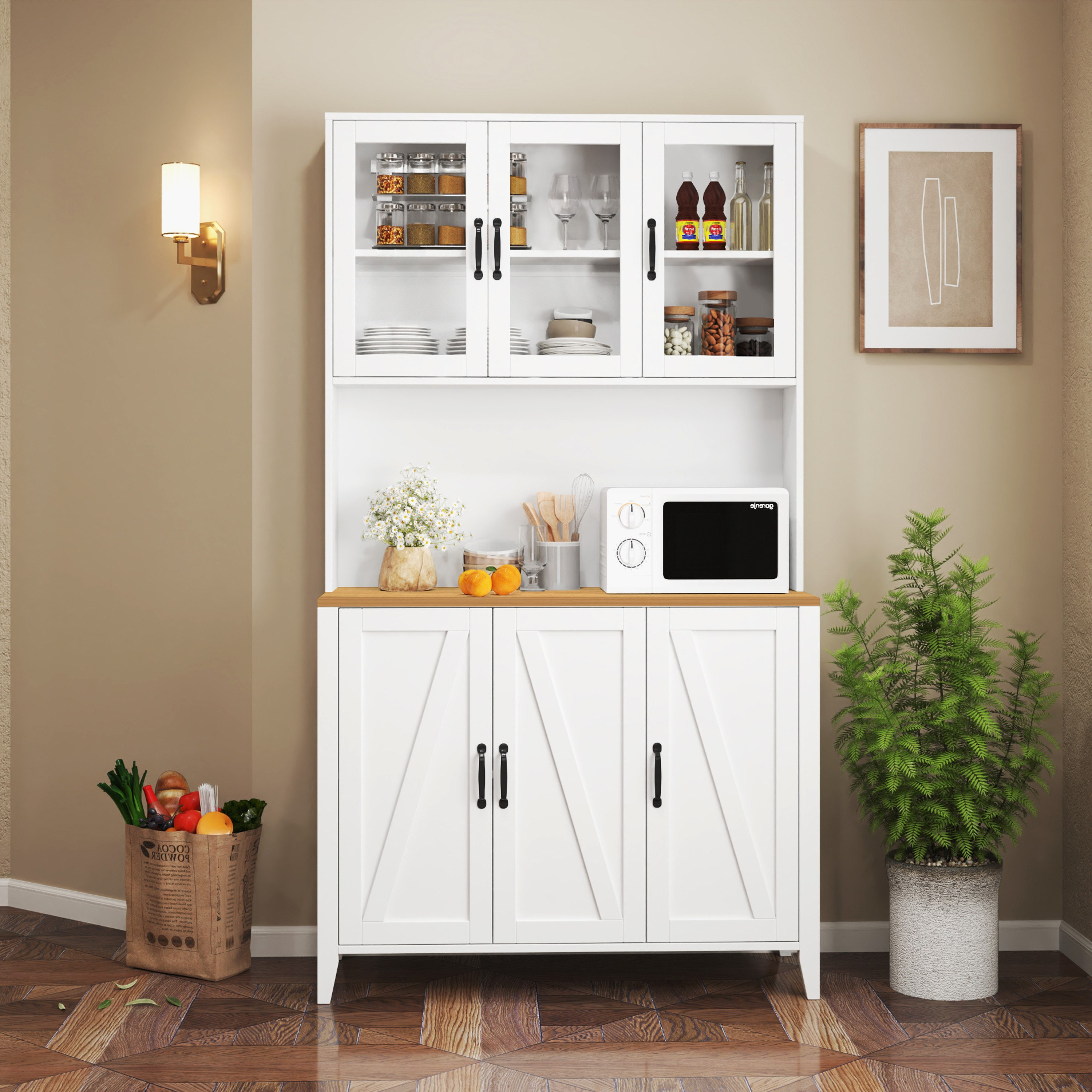 Hampton 6-Door Kitchen Cabinet Coffee Corner-hbxfurniture-diningroom-buffetsandsideboards-image-3
