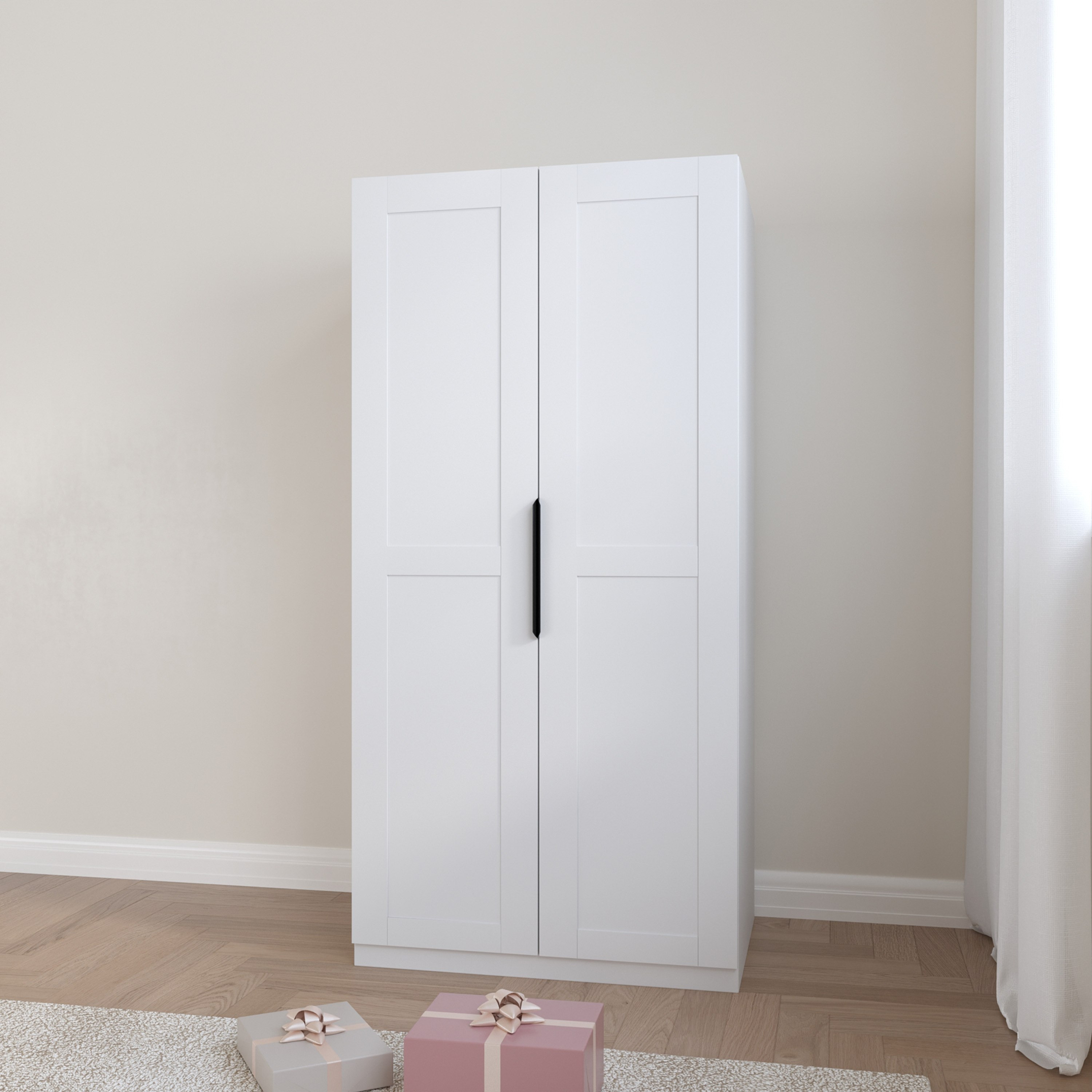 Walker 2-Door Freestanding Kitchen Cupboard with 5 Shelves and Storage Unit-hbxfurniture-diningroom-buffetsandsideboards-image-2