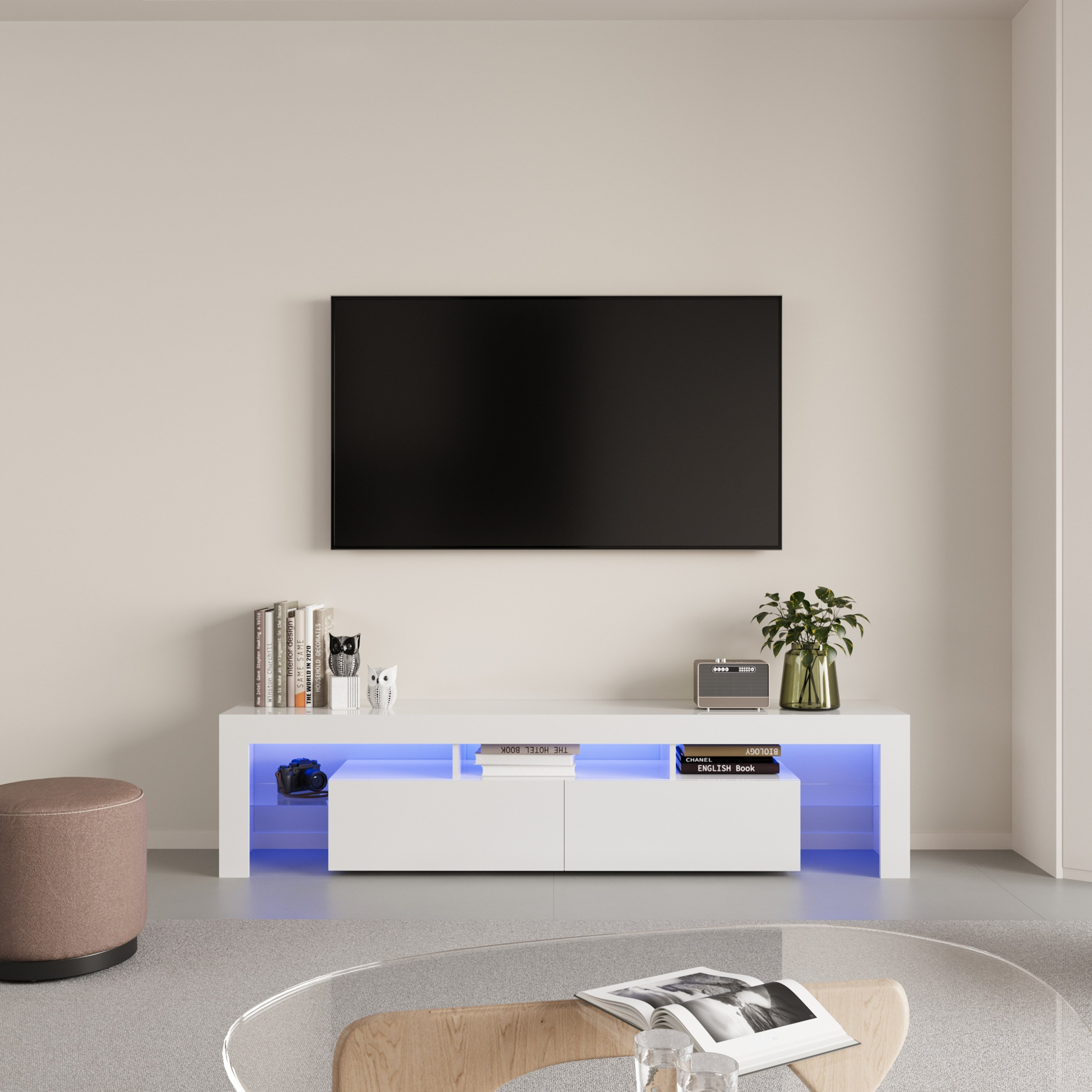 Lexa Low TV Unit for TVs up to 78 inches with LED Light-hbxlivingroom-mediaunitsandstorage-tvunits-image-2