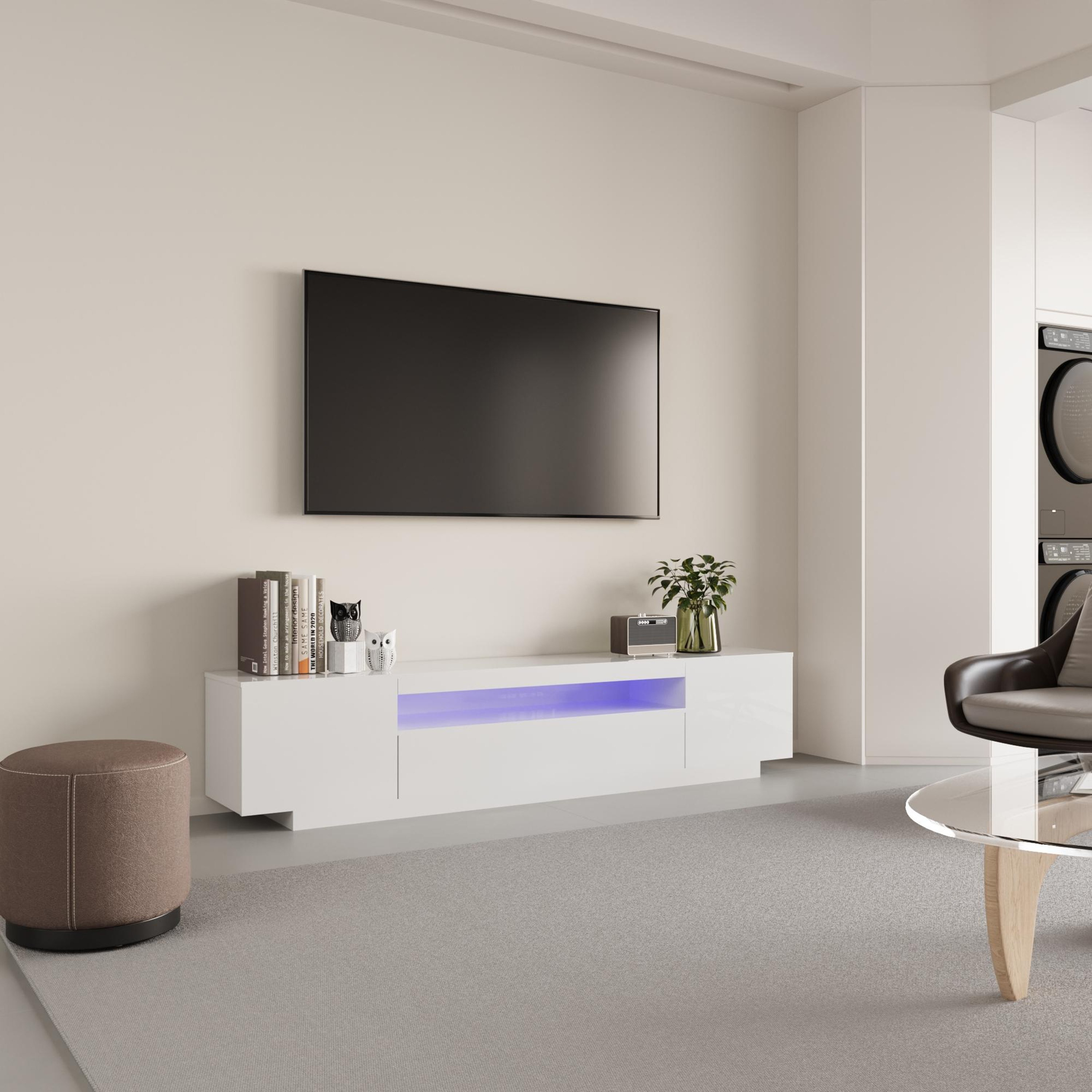 Livia Low TV Unit for TV's upto 78 inches with LED Lights-hbxlivingroom-mediaunitsandstorage-tvunits-image-2
