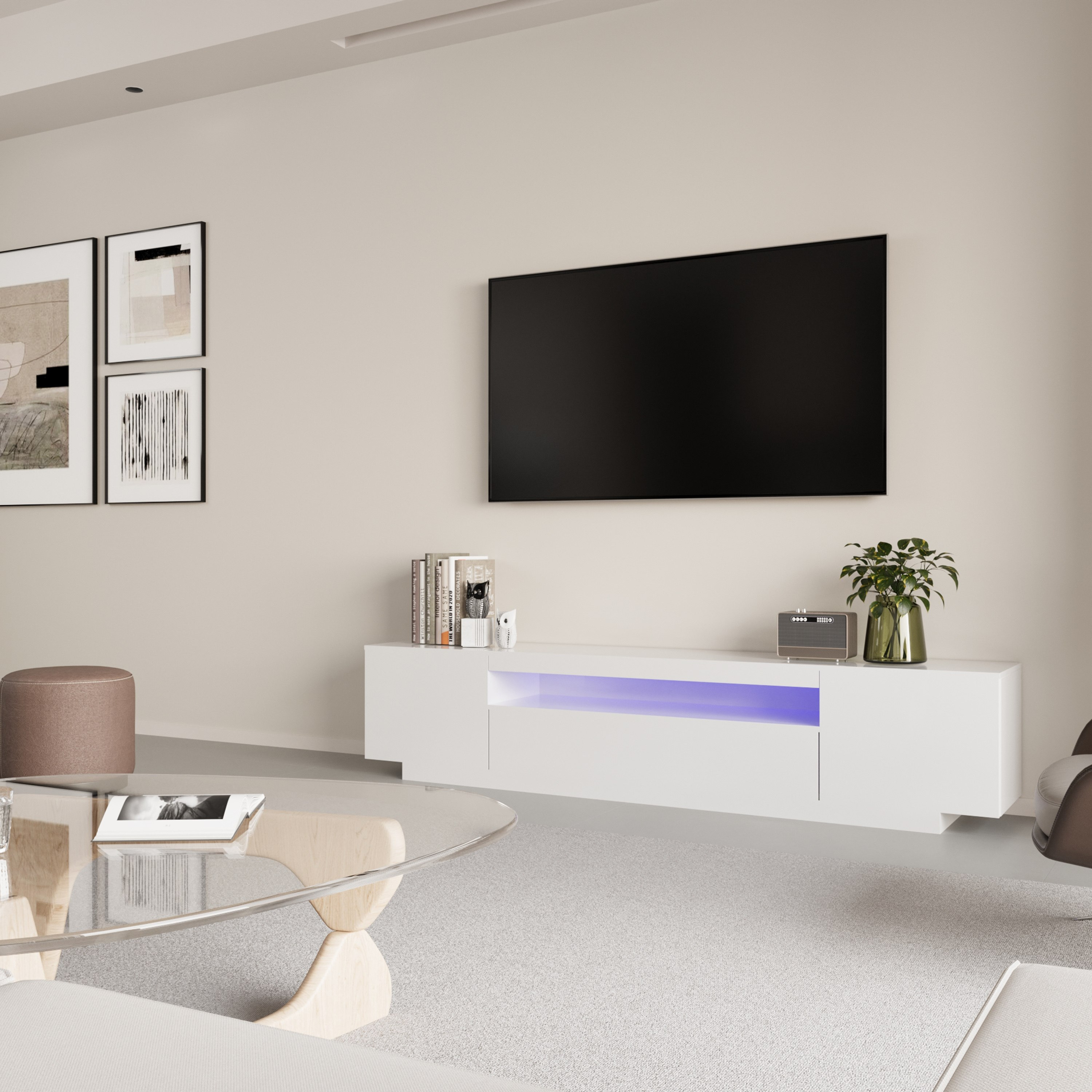 Livia Low TV Unit for TV's upto 78 inches with LED Lights-hbxlivingroom-mediaunitsandstorage-tvunits-image-3