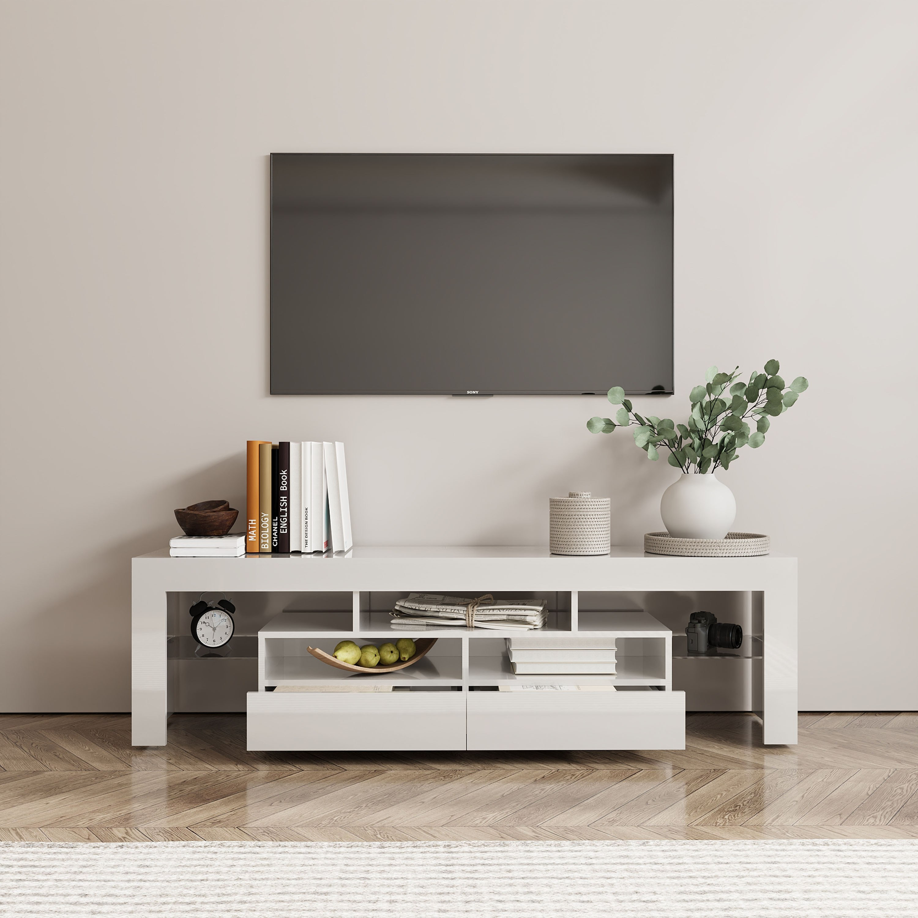 Movo Lupin Low TV Unit for TVs up to 70 inches with LED Lights-hbxlivingroom-mediaunitsandstorage-tvunits-image-4