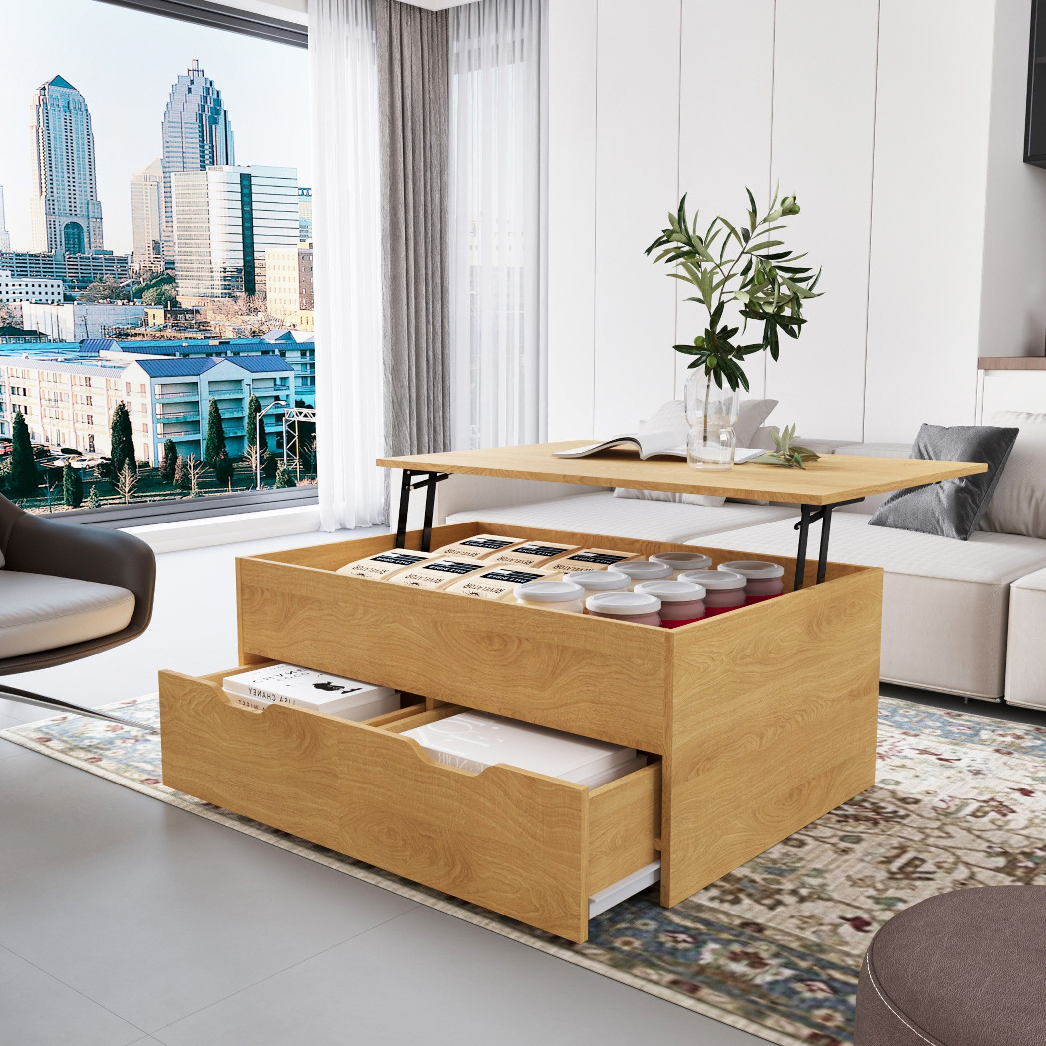 Movo Root Lift Top 2-Drawer Coffee Table with Shelf-hbxlivingroom-tablesandstands-coffeetables-image-1