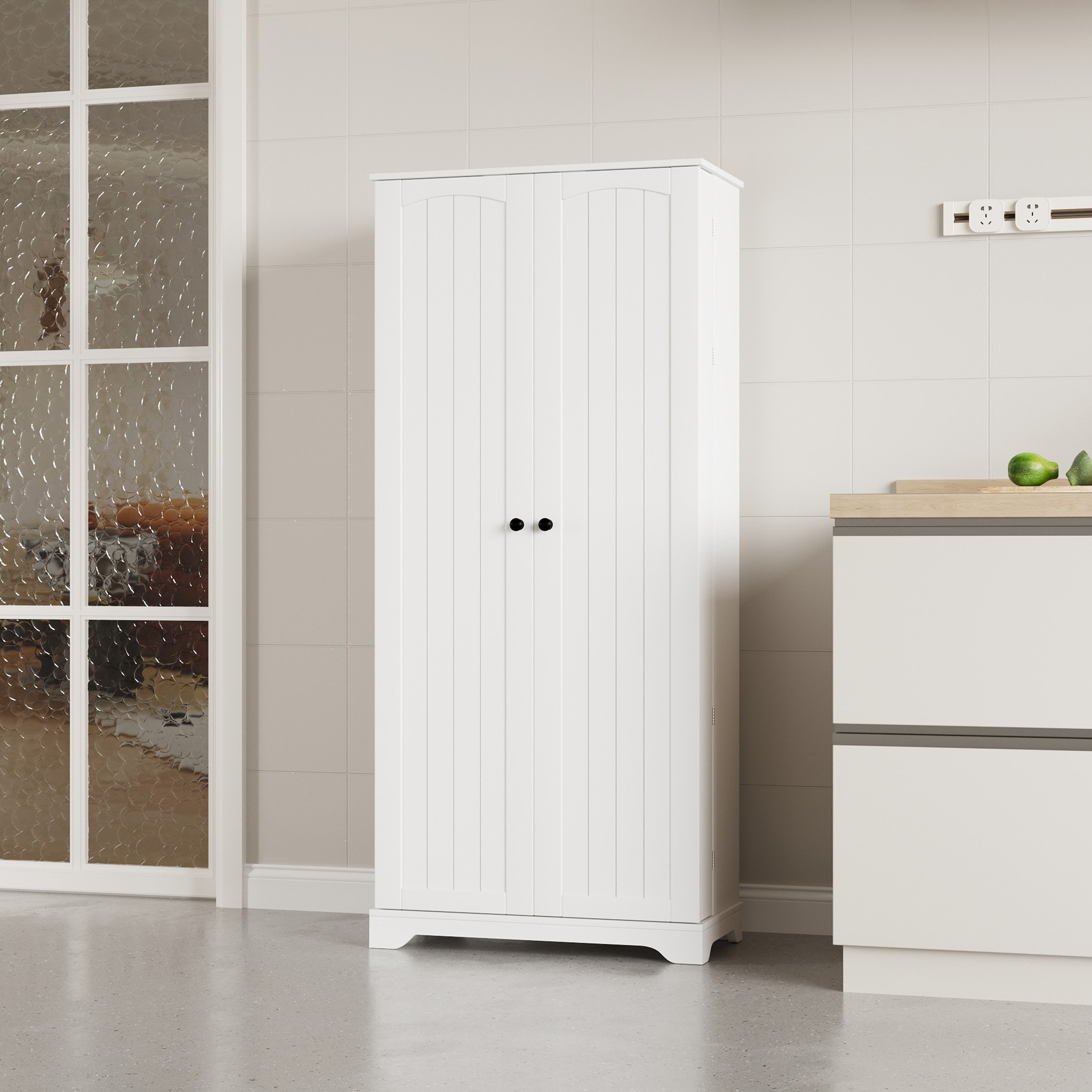 Movo Cole Freestanding Multipurpose Kitchen Cupboard with Adjustable Shelves and Storage-hbxfurniture-diningroom-buffetsandsideboards-image-2