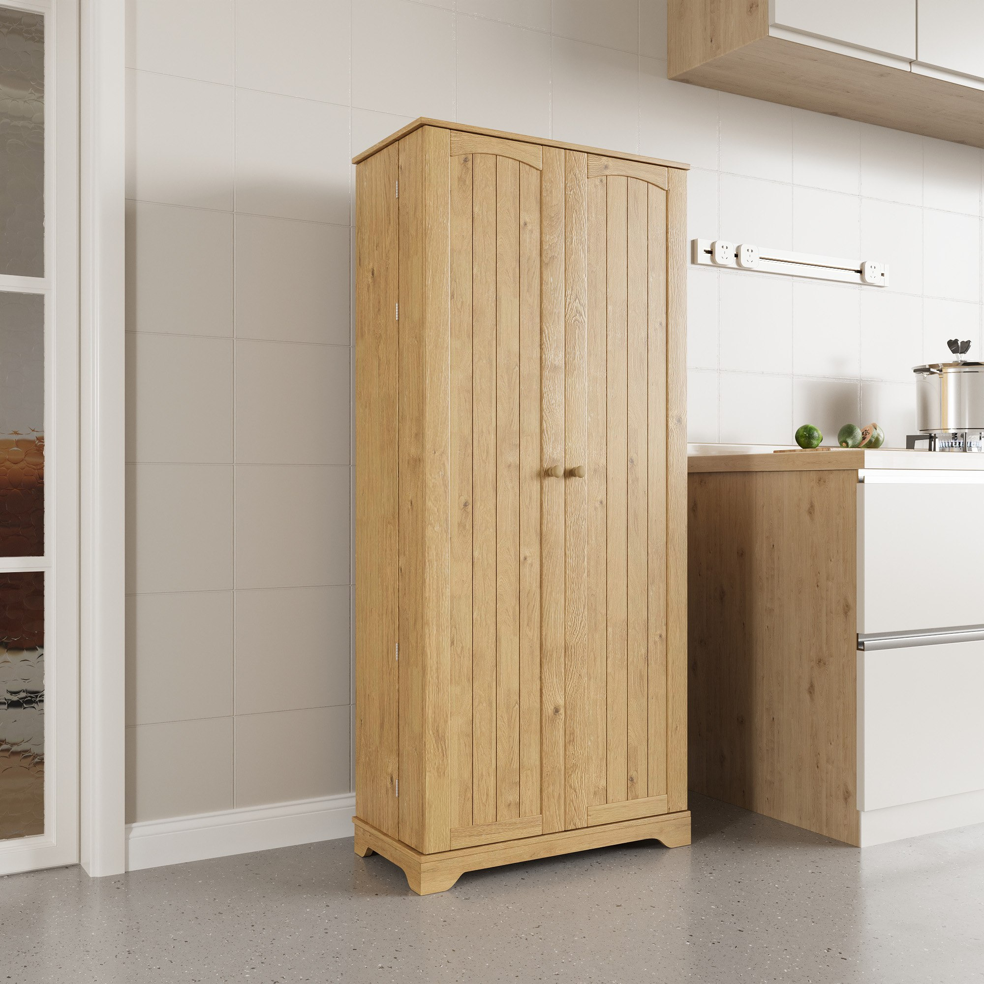 Movo Cole Freestanding Multipurpose Kitchen Cupboard with Adjustable Shelves and Storage-hbxfurniture-diningroom-buffetsandsideboards-image-2