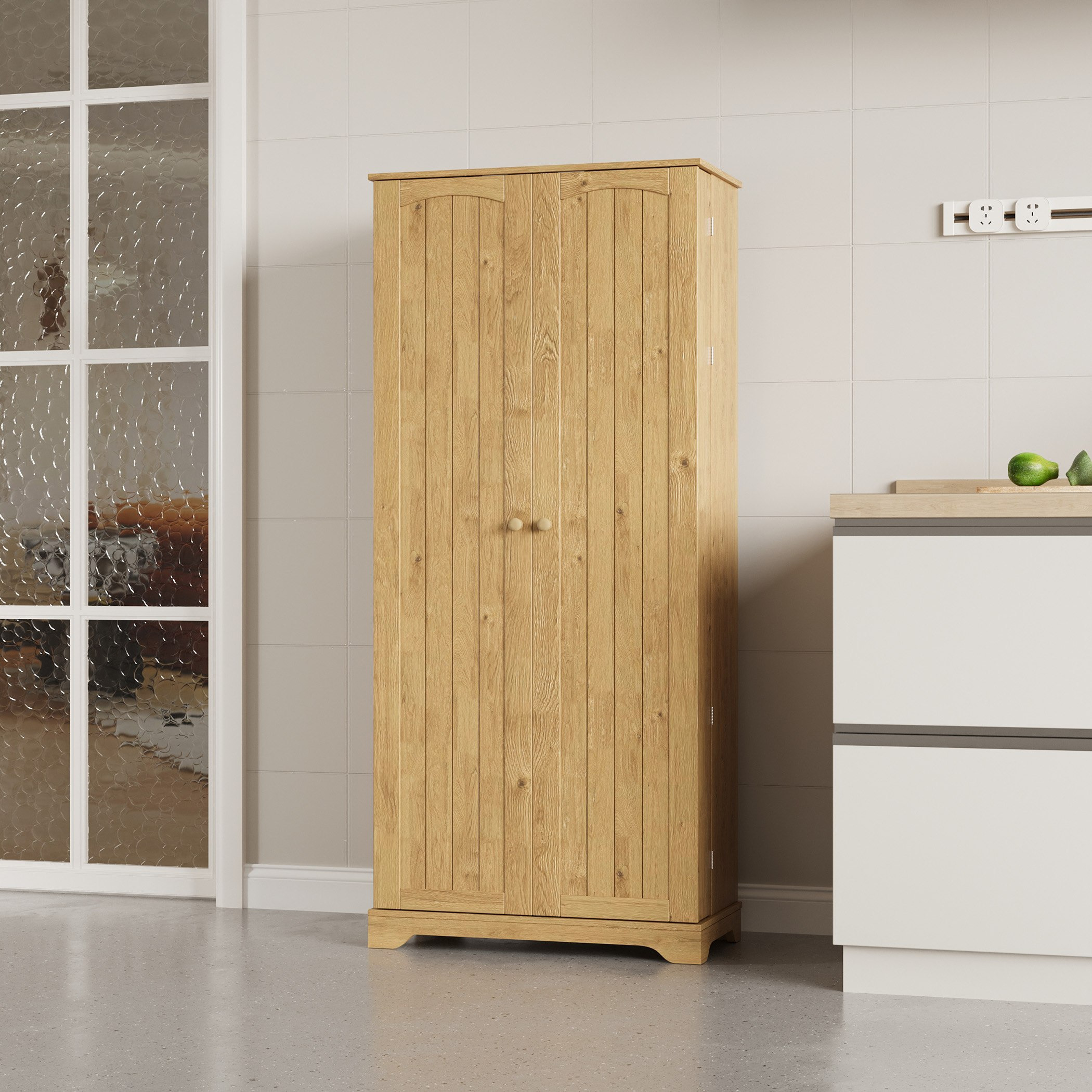 Movo Cole Freestanding Multipurpose Kitchen Cupboard with Adjustable Shelves and Storage-hbxfurniture-diningroom-buffetsandsideboards-image-6