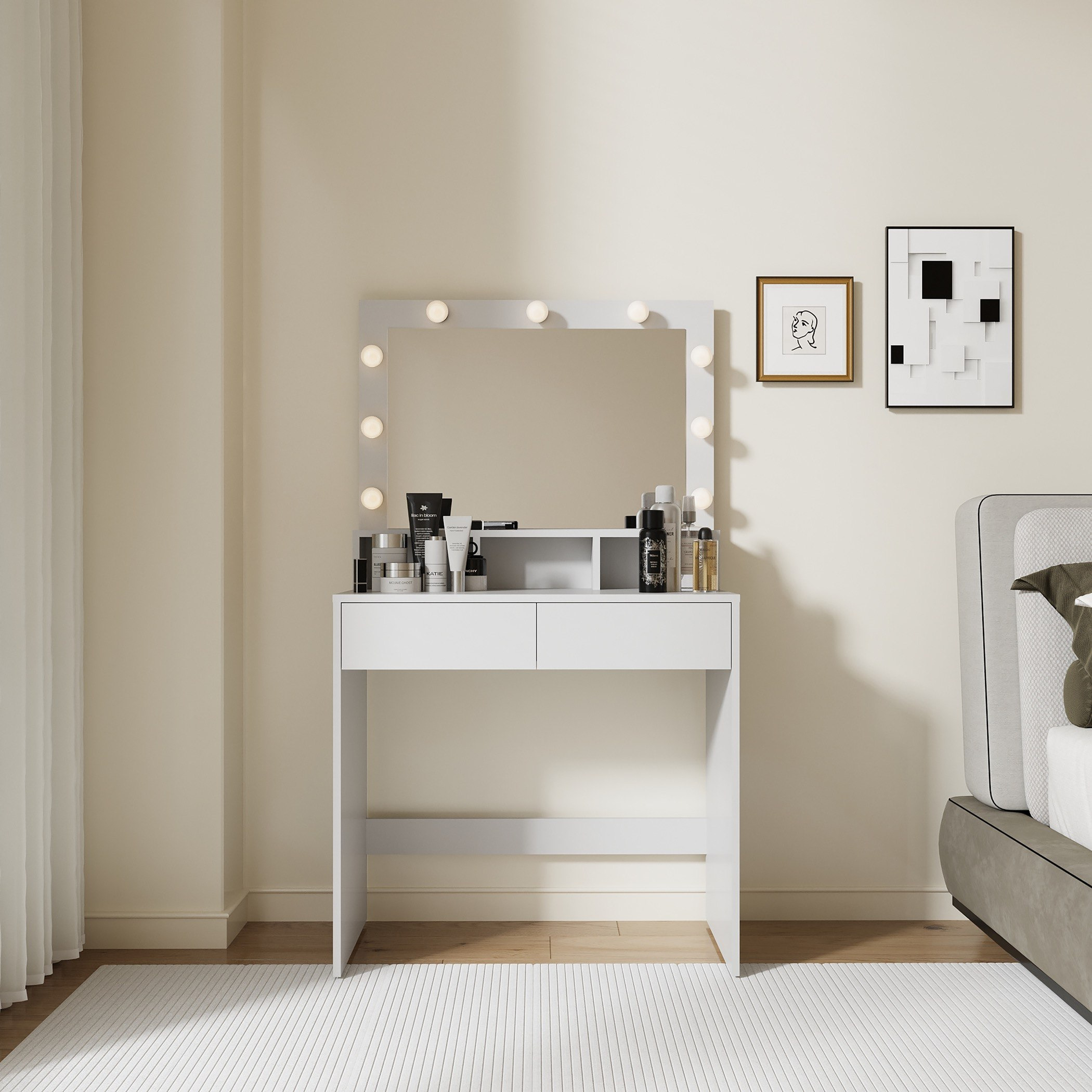 Movo Emilia Dressing Vanity Table with Mirror and Light-hbxfurniture-bedroom-dressersandmirrors-image-1