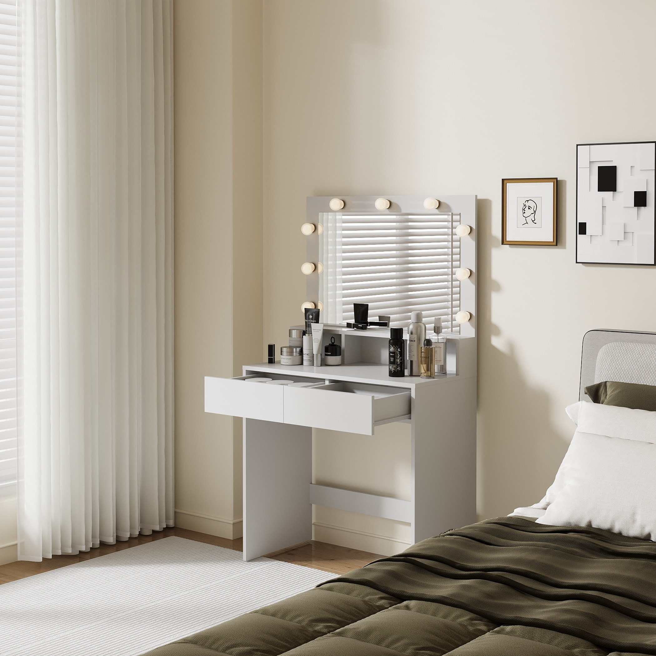 Movo Emilia Dressing Vanity Table with Mirror and Light-hbxfurniture-bedroom-dressersandmirrors-image-2