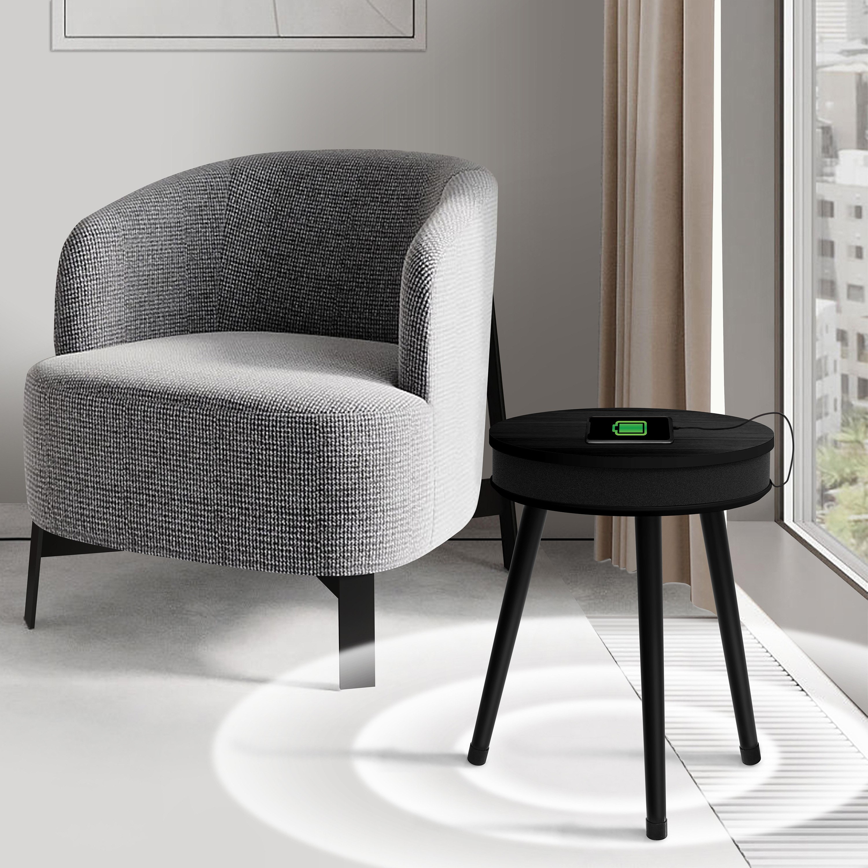 Movo Eden End Table with Bluetooth Speaker and USB Charging Port-hbxfurniture-livingroom-endtables-image-4