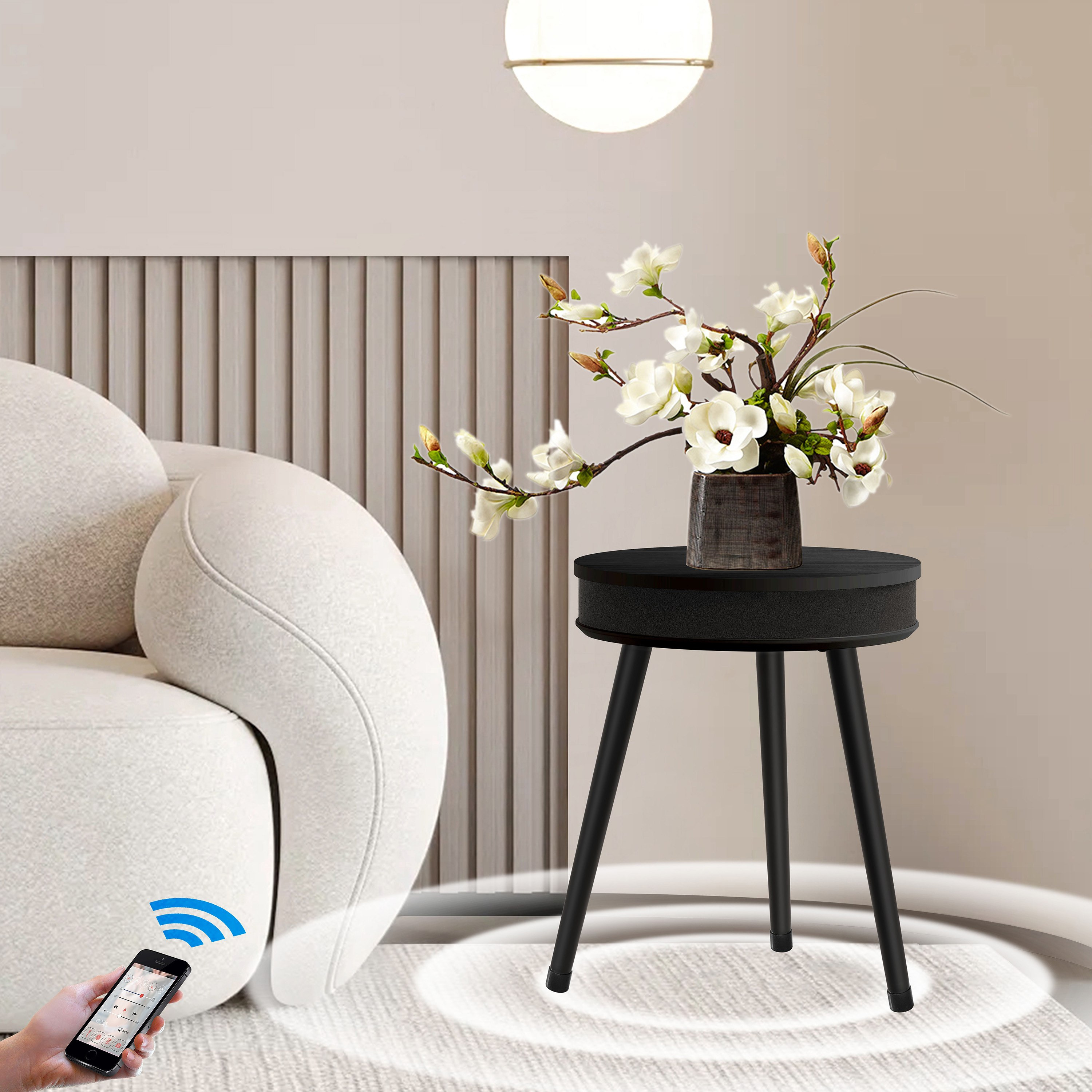 Movo Eden End Table with Bluetooth Speaker and USB Charging Port-hbxfurniture-livingroom-endtables-image-5