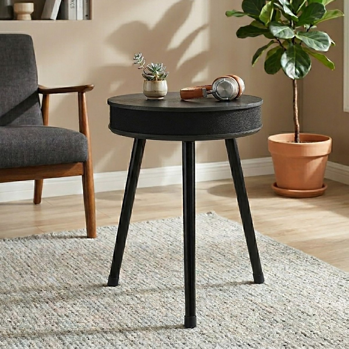 Movo Eden End Table with Bluetooth Speaker and USB Charging Port-hbxfurniture-livingroom-endtables-image-1