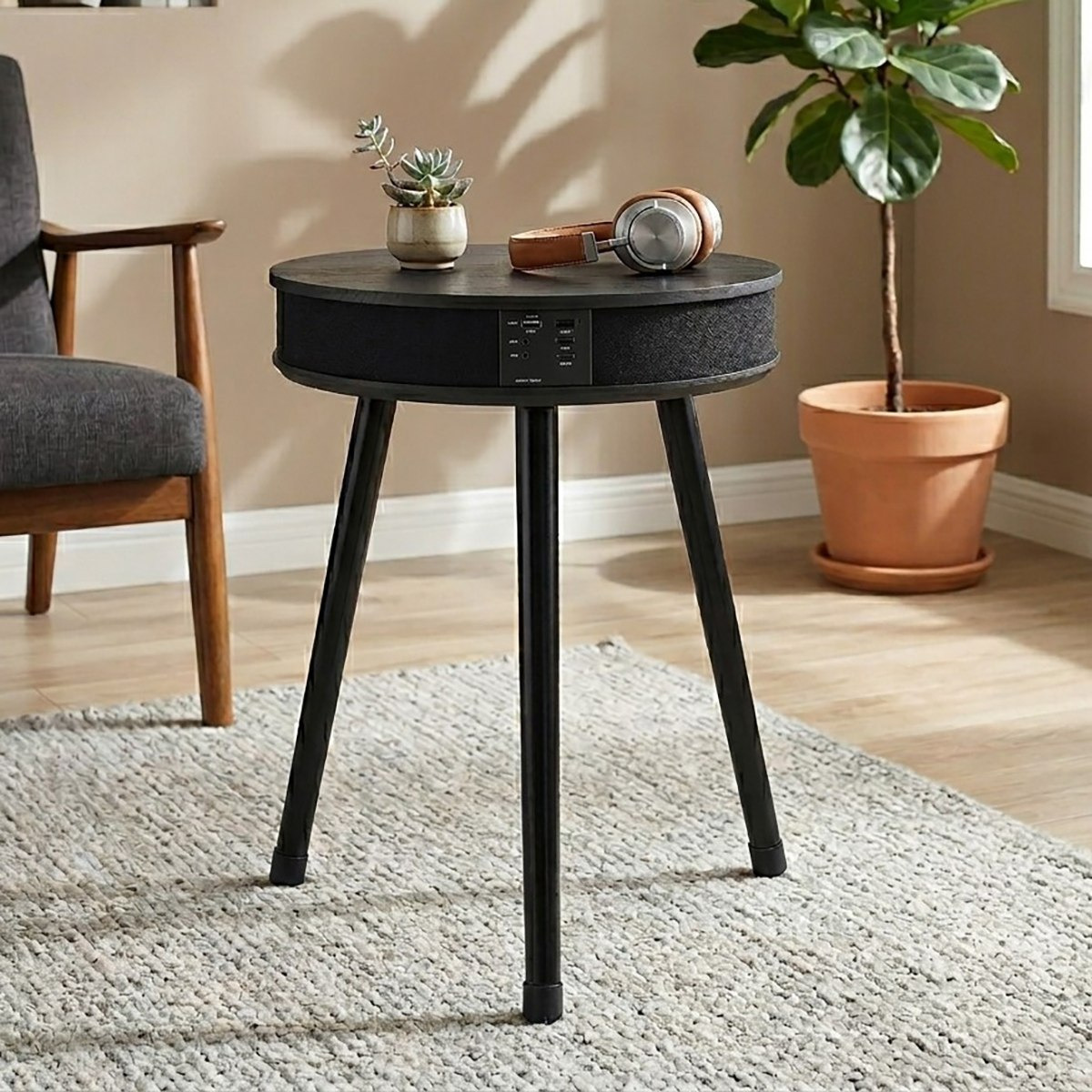 Movo Eden End Table with Bluetooth Speaker and USB Charging Port-hbxfurniture-livingroom-endtables-image-3