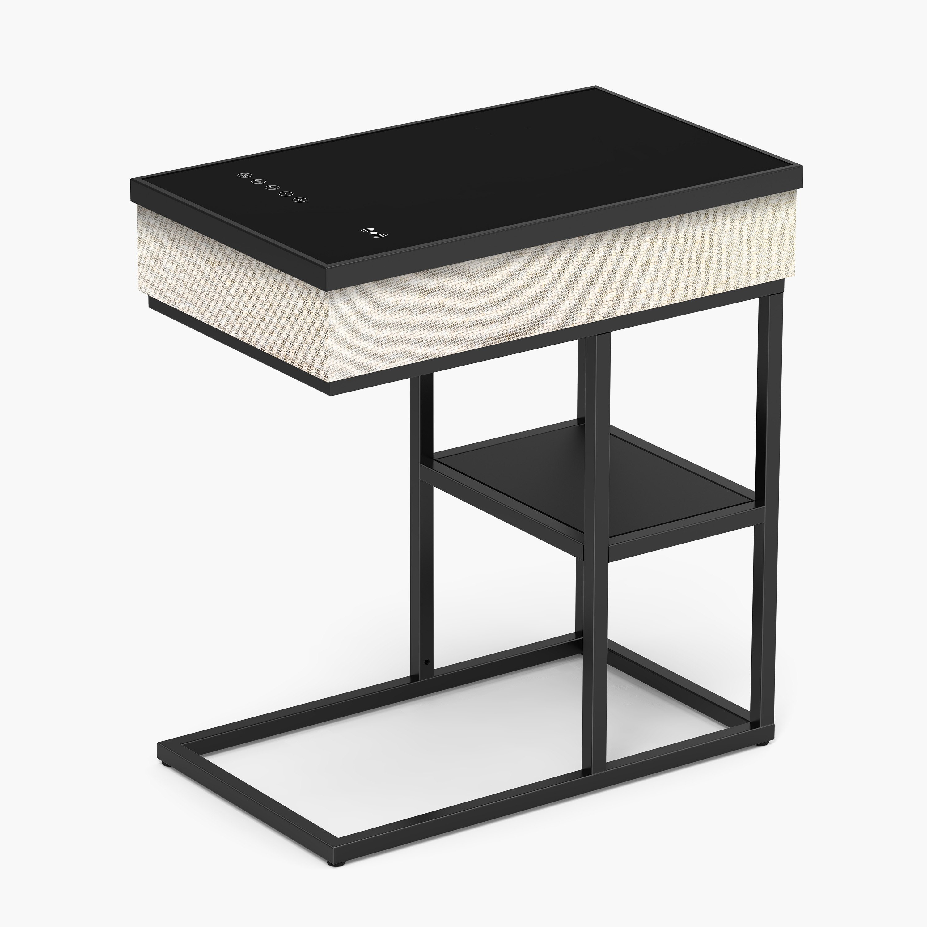 Delta Rectangle End Table with Bluetooth Speaker and USB Charging Port-hbxfurniture-livingroom-endtables-image-2