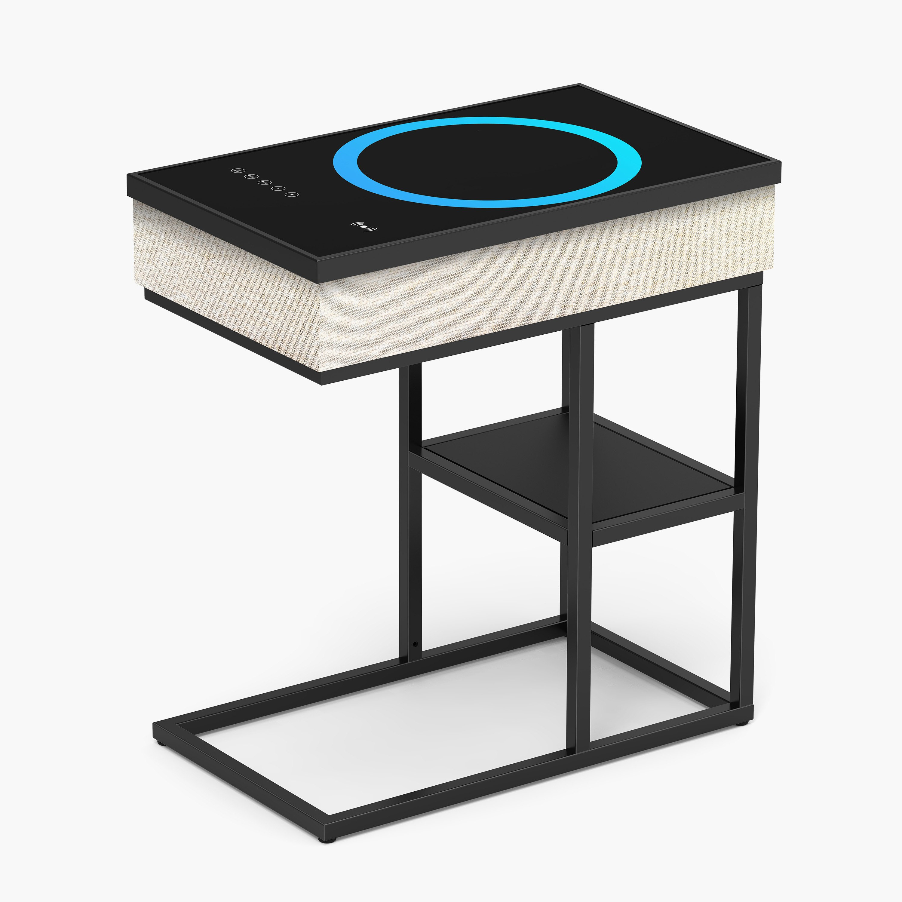 Delta Rectangle End Table with Bluetooth Speaker and USB Charging Port-hbxfurniture-livingroom-endtables-image-5