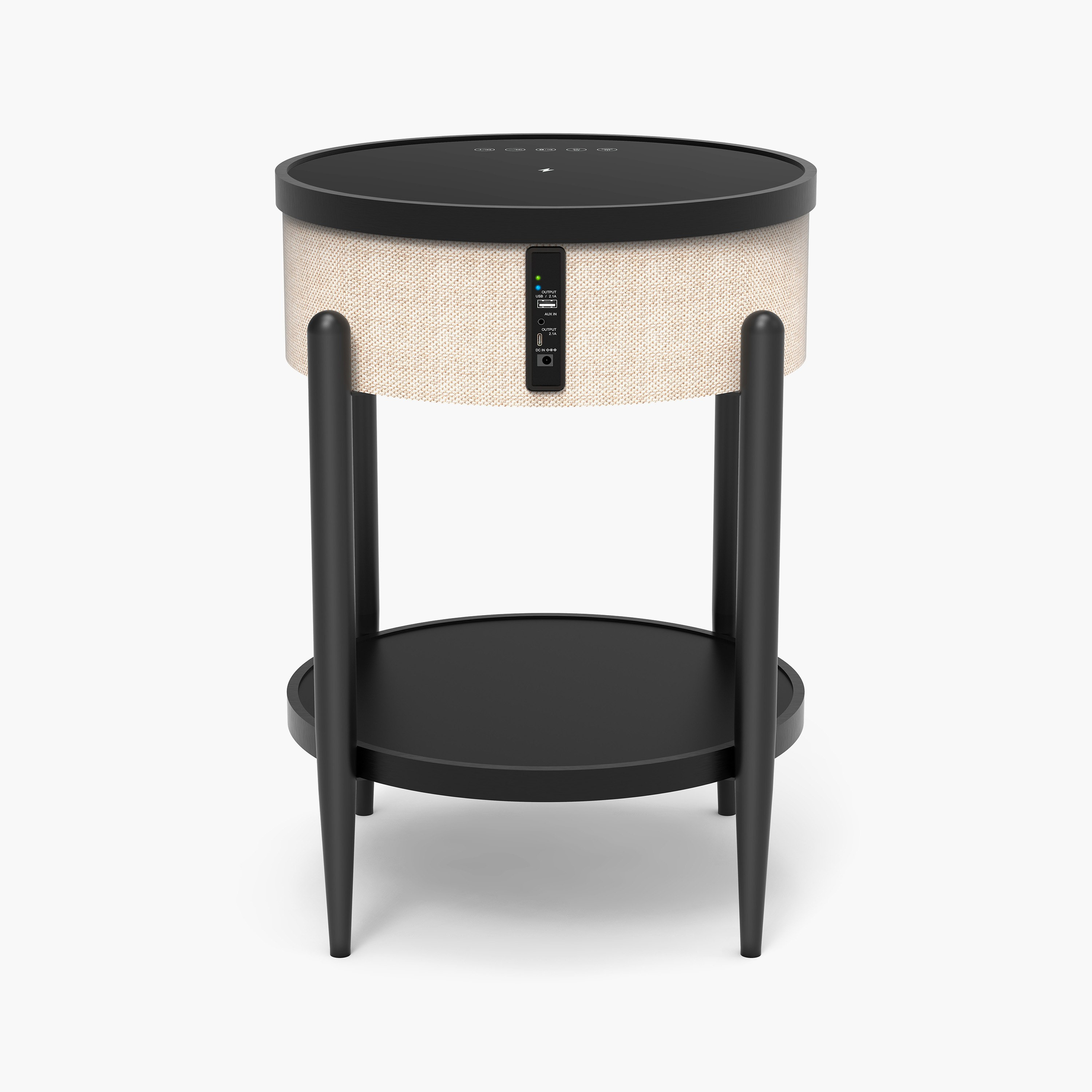 Ambre Round End Table with Bluetooth Speaker and USB Charging Port-hbxfurniture-livingroom-endtables-image-10