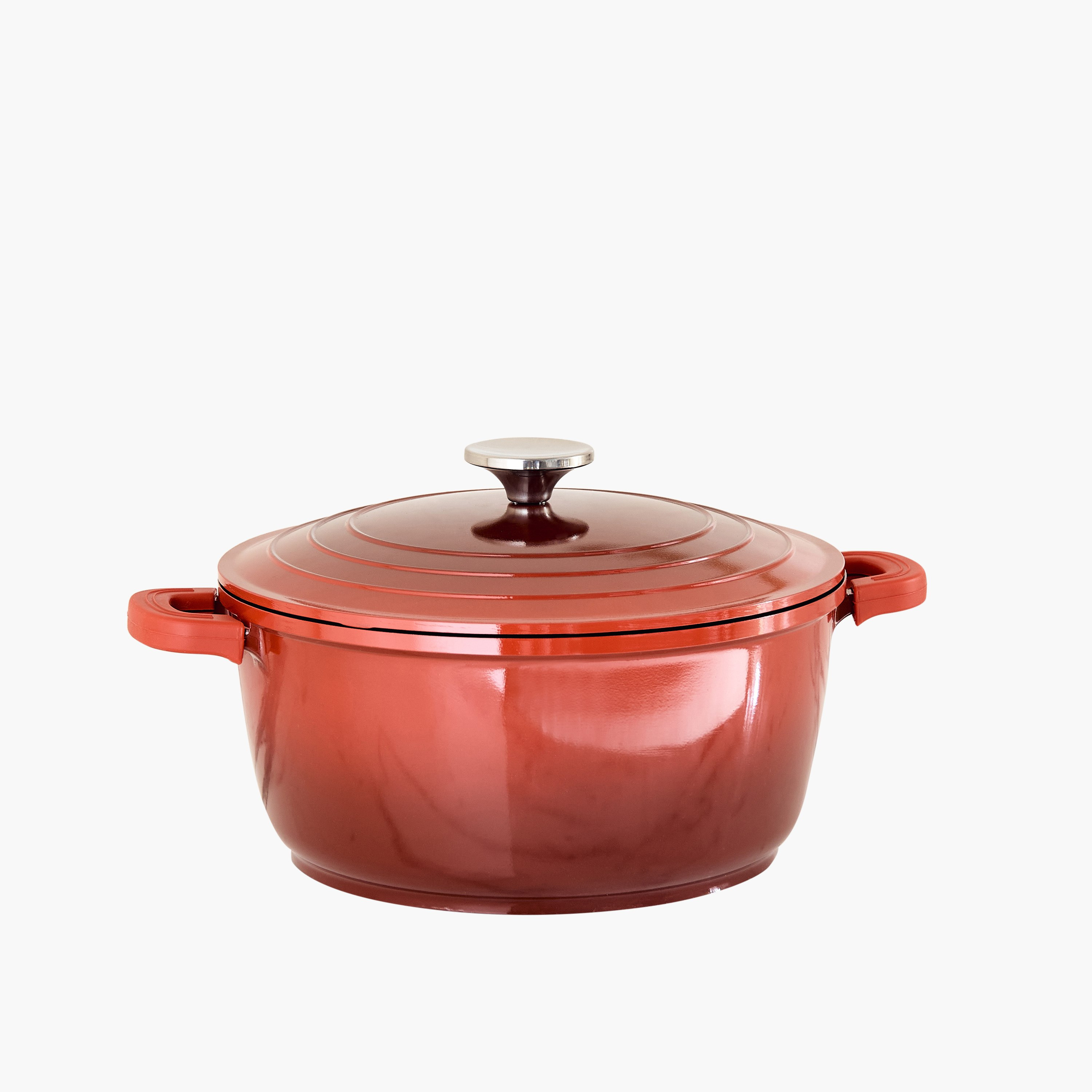 كسرولة ألومنيوم مصبوب ضحلة بغطاء من لا كالدا - 24 سم-hbxdecorandfurnishings-tabletop-serveware-image-11