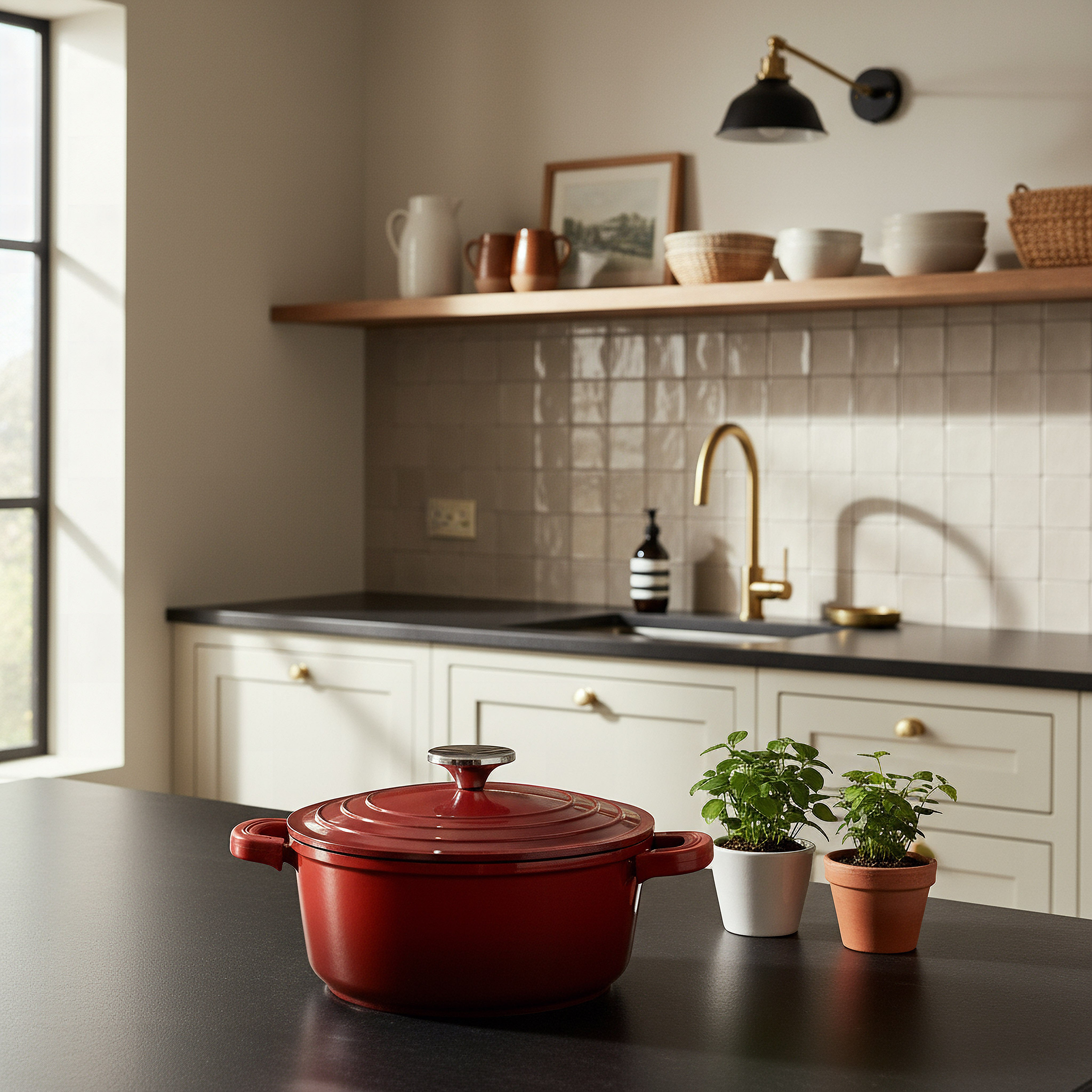 قدر من الألومنيوم المصبوب بغطاء من لا كالدا - 20 سم-hbxdecorandfurnishings-tabletop-serveware-image-3