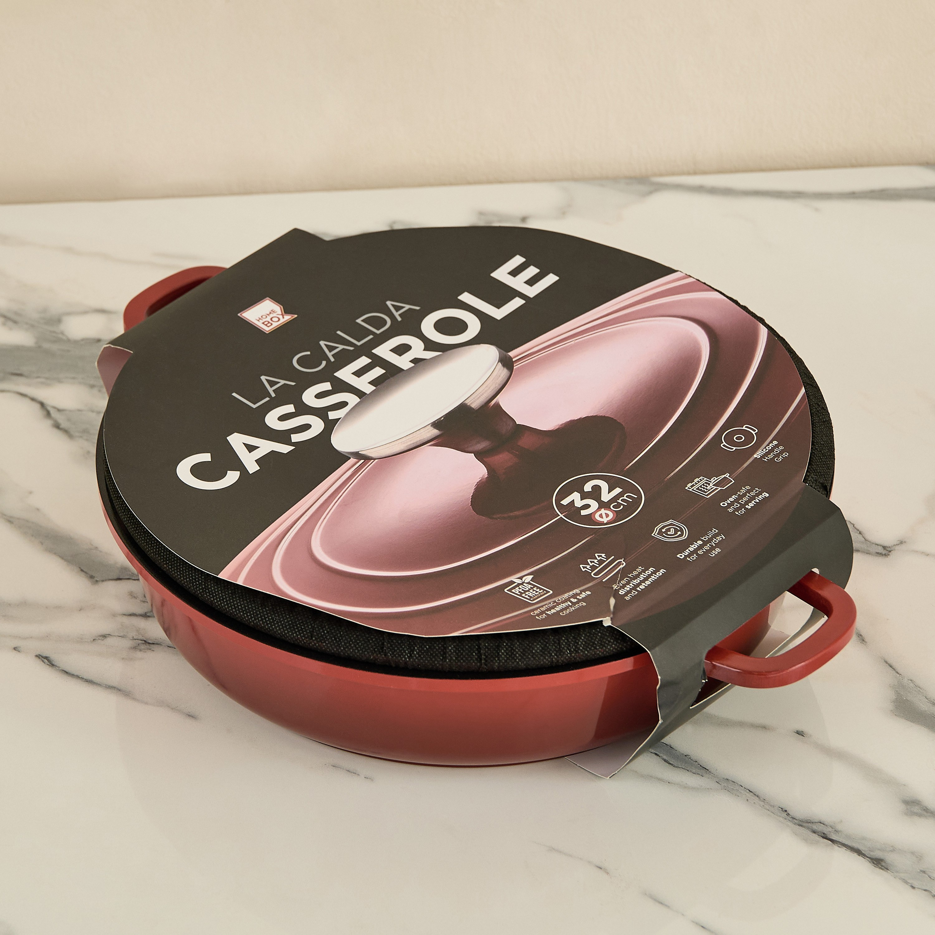 La Calda Shallow Cast Aluminium Casserole with Lid - 32 cm-hbxdecorandfurnishings-tabletop-serveware-image-10