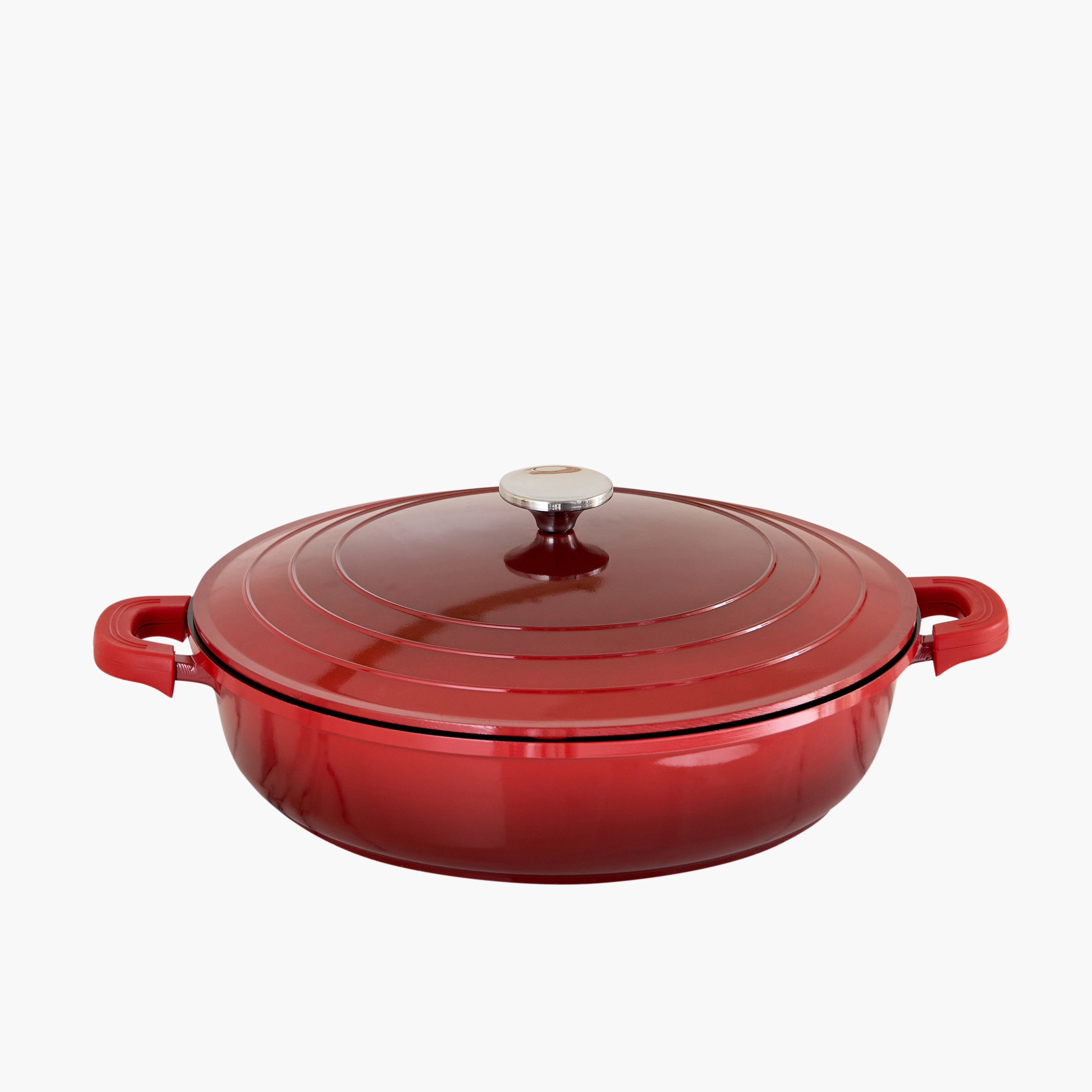 La Calda Shallow Cast Aluminium Casserole with Lid - 32 cm-hbxdecorandfurnishings-tabletop-serveware-image-11