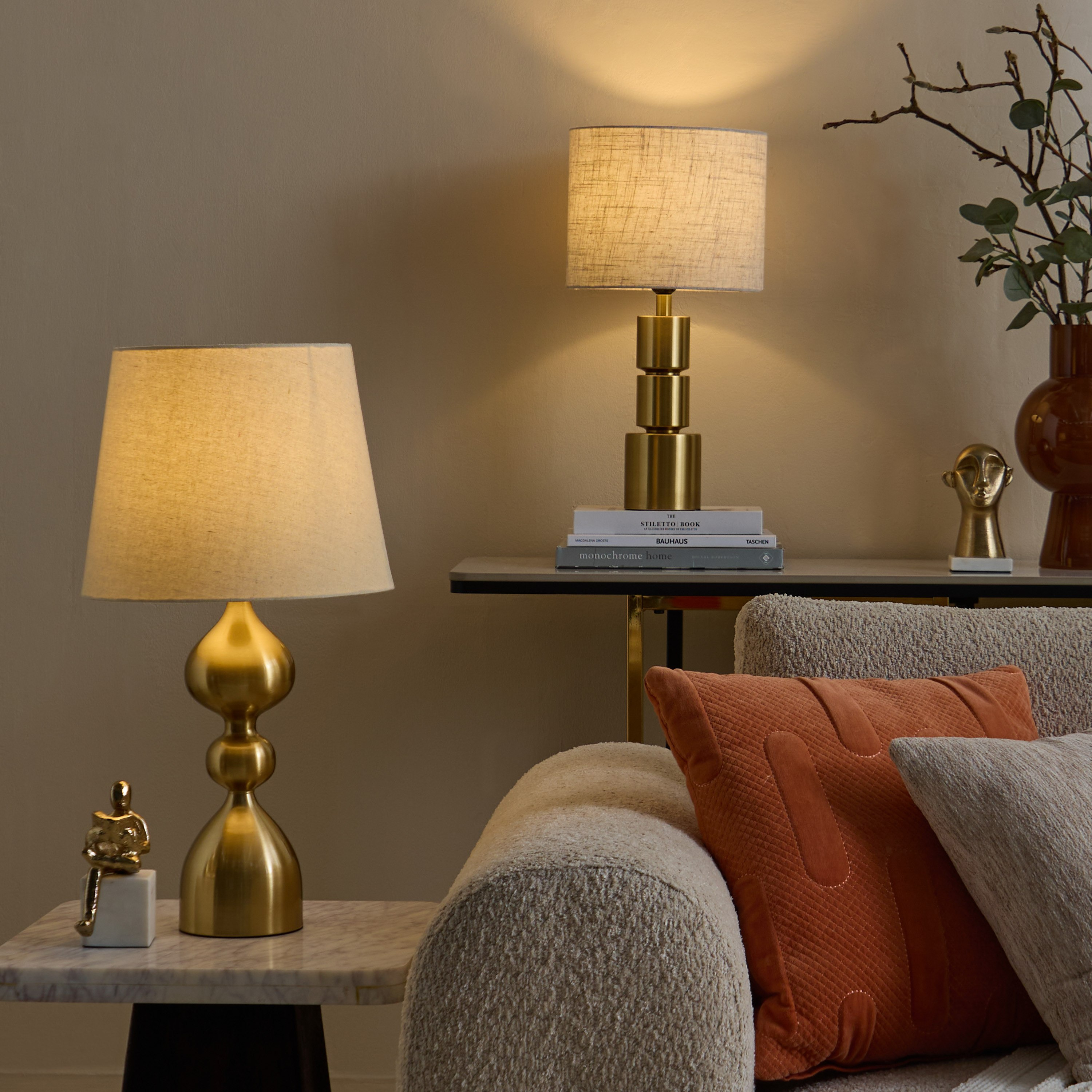 مصباح طاولة معدن متين مع غطاء كتان من بليث - 25.5x48 سم-hbxlivingroom-lighting-tablelamps-image-4