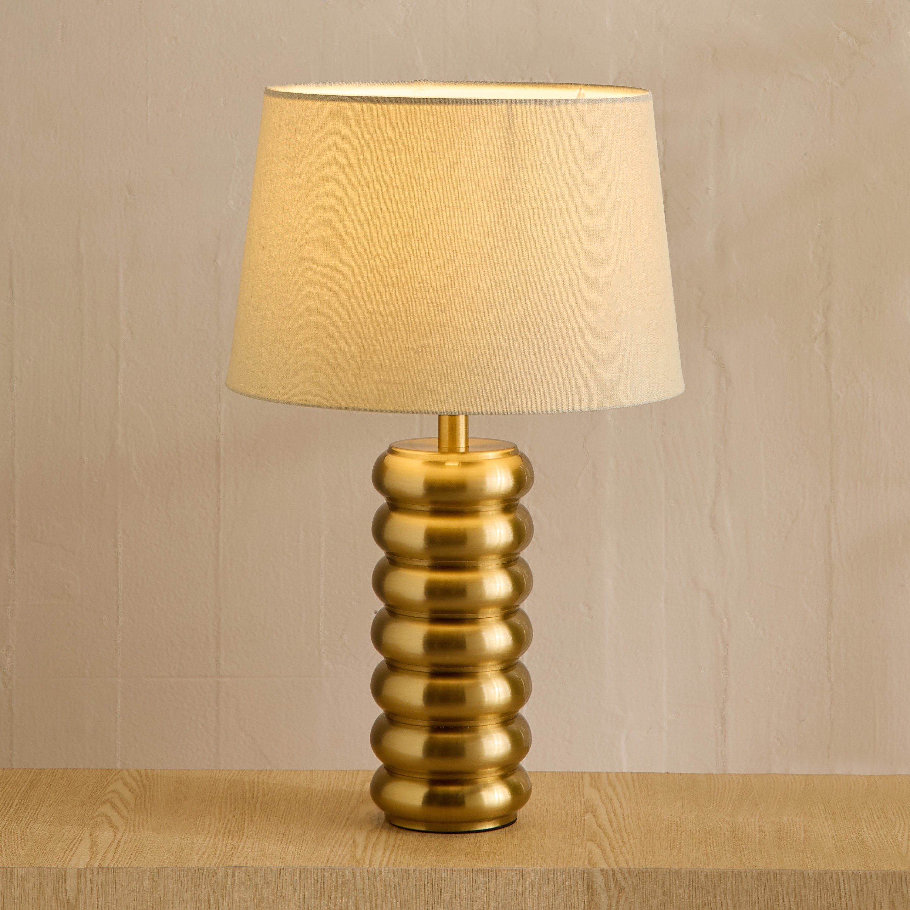 Blythe Sturdy Metal Table Lamp with Linen Shade - 33x54 cm-hbxlivingroom-lighting-tablelamps-image-2