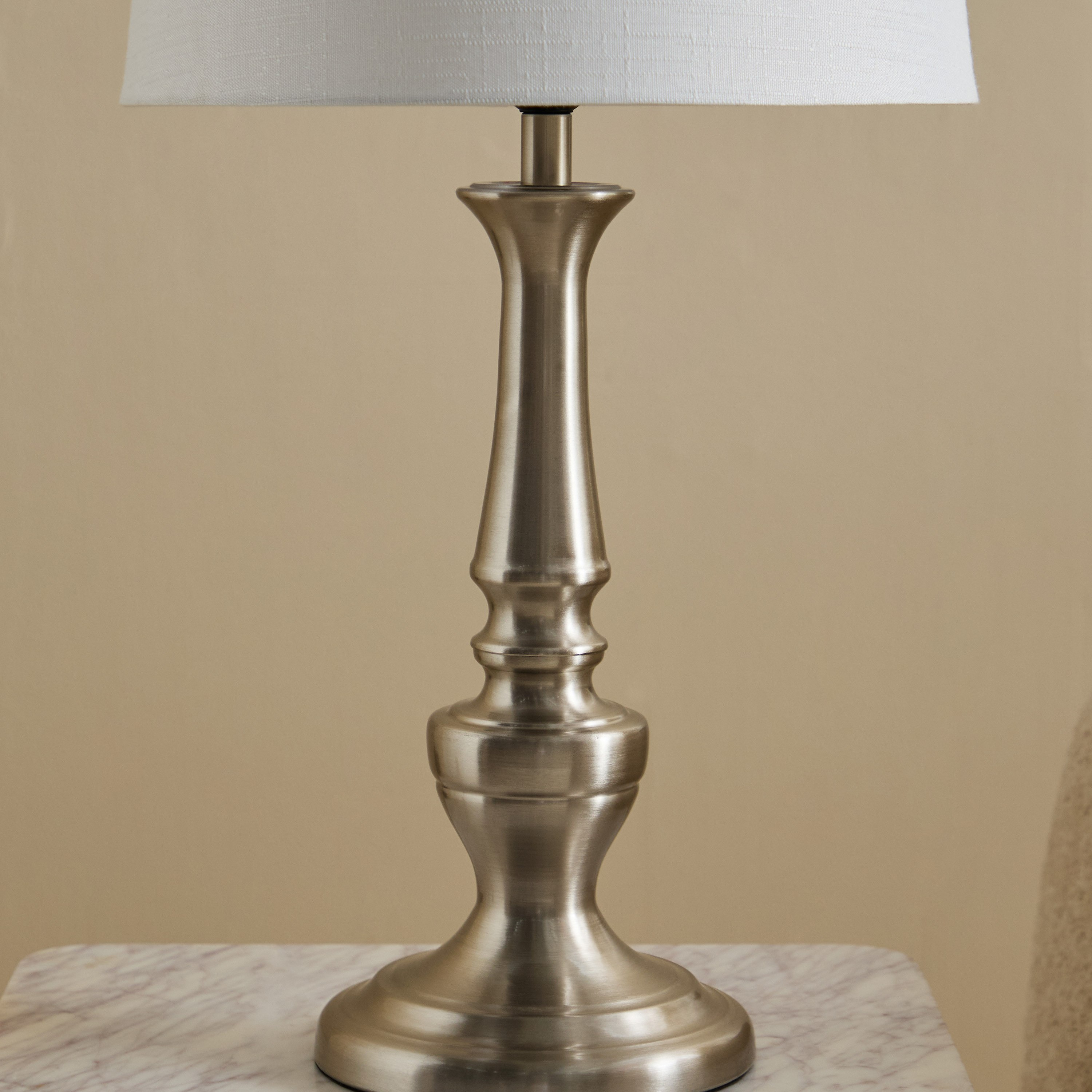 Blythe Sturdy Metal Table Lamp with Linen Shade - 33x61 cm-hbxlivingroom-lighting-tablelamps-image-3