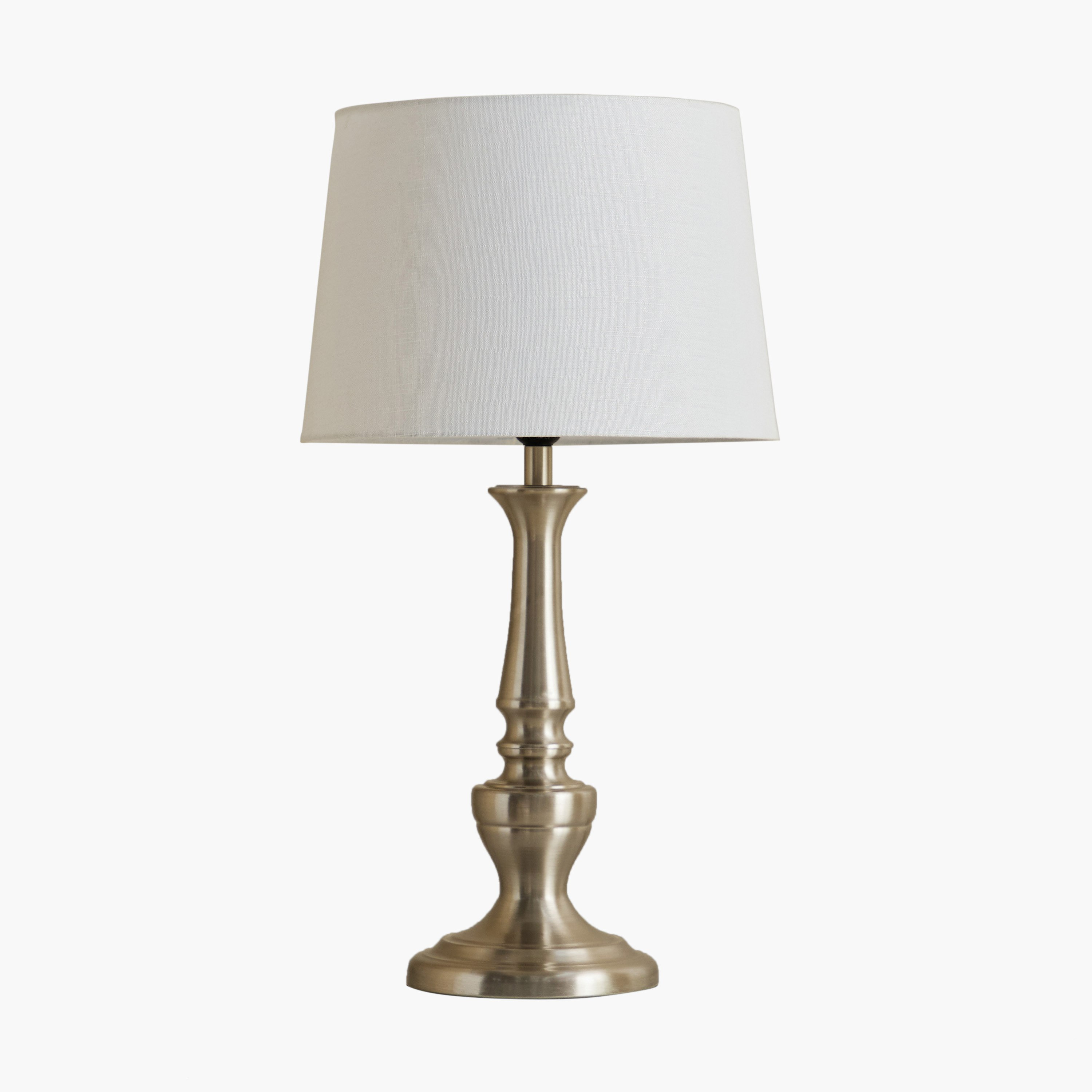 Blythe Sturdy Metal Table Lamp with Linen Shade - 33x61 cm-hbxlivingroom-lighting-tablelamps-image-5