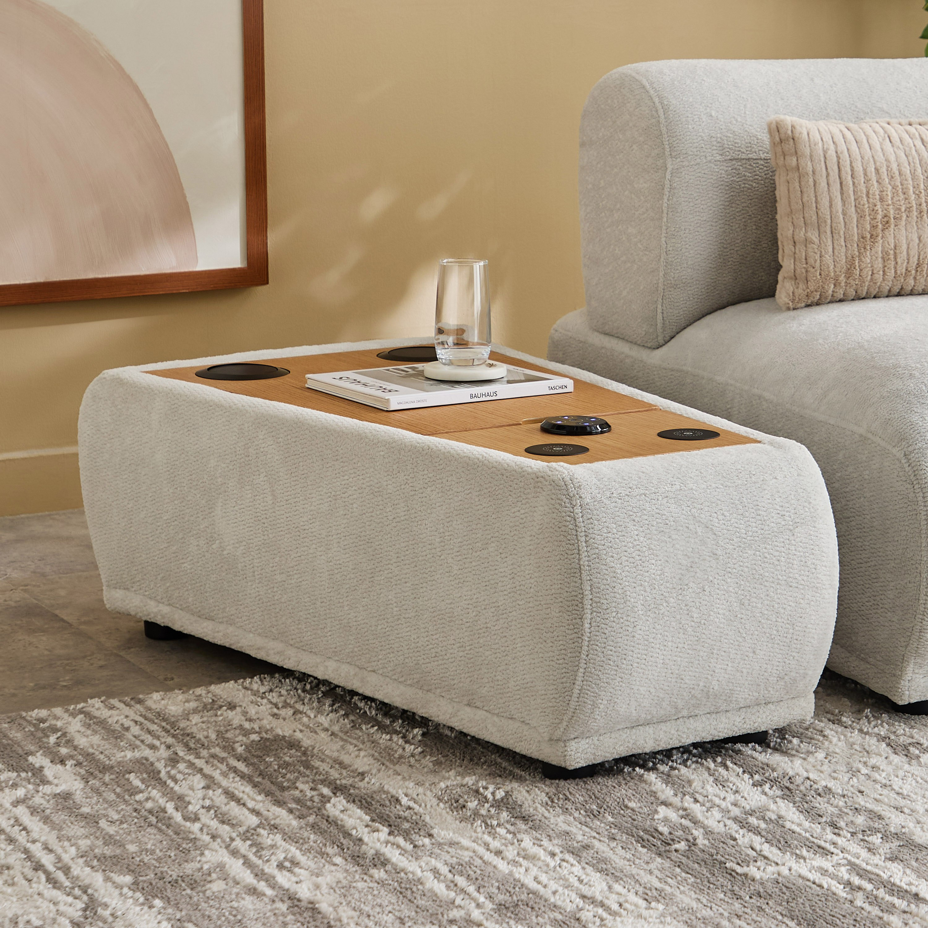 Orlando Fabric Wireless C-Type Charging Console with Bluetooth Speaker and Storage-hbxlivingroom-sofasandarmchairs-sofas-image-1